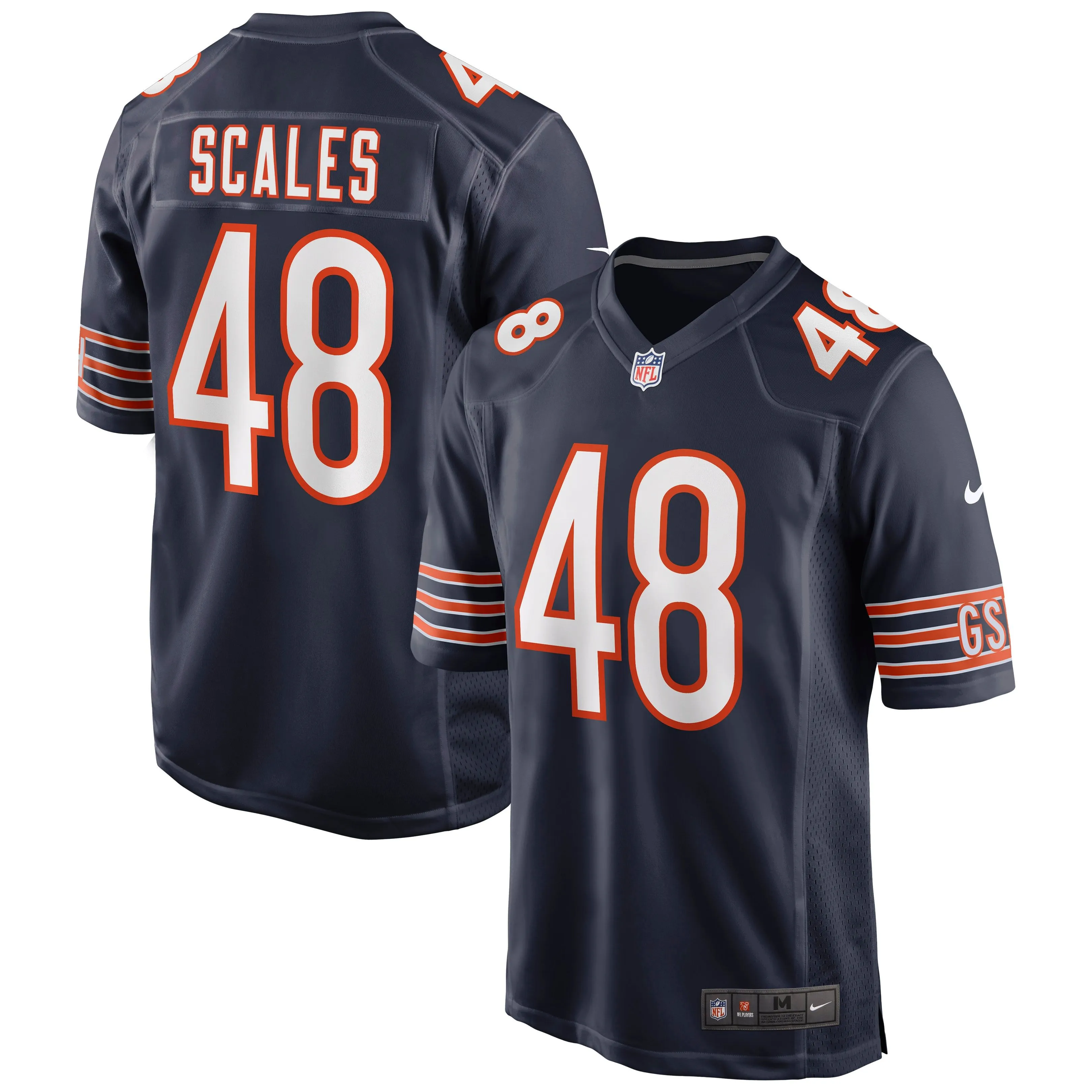 Patrick Scales Chicago Bears  Game Jersey - Navy