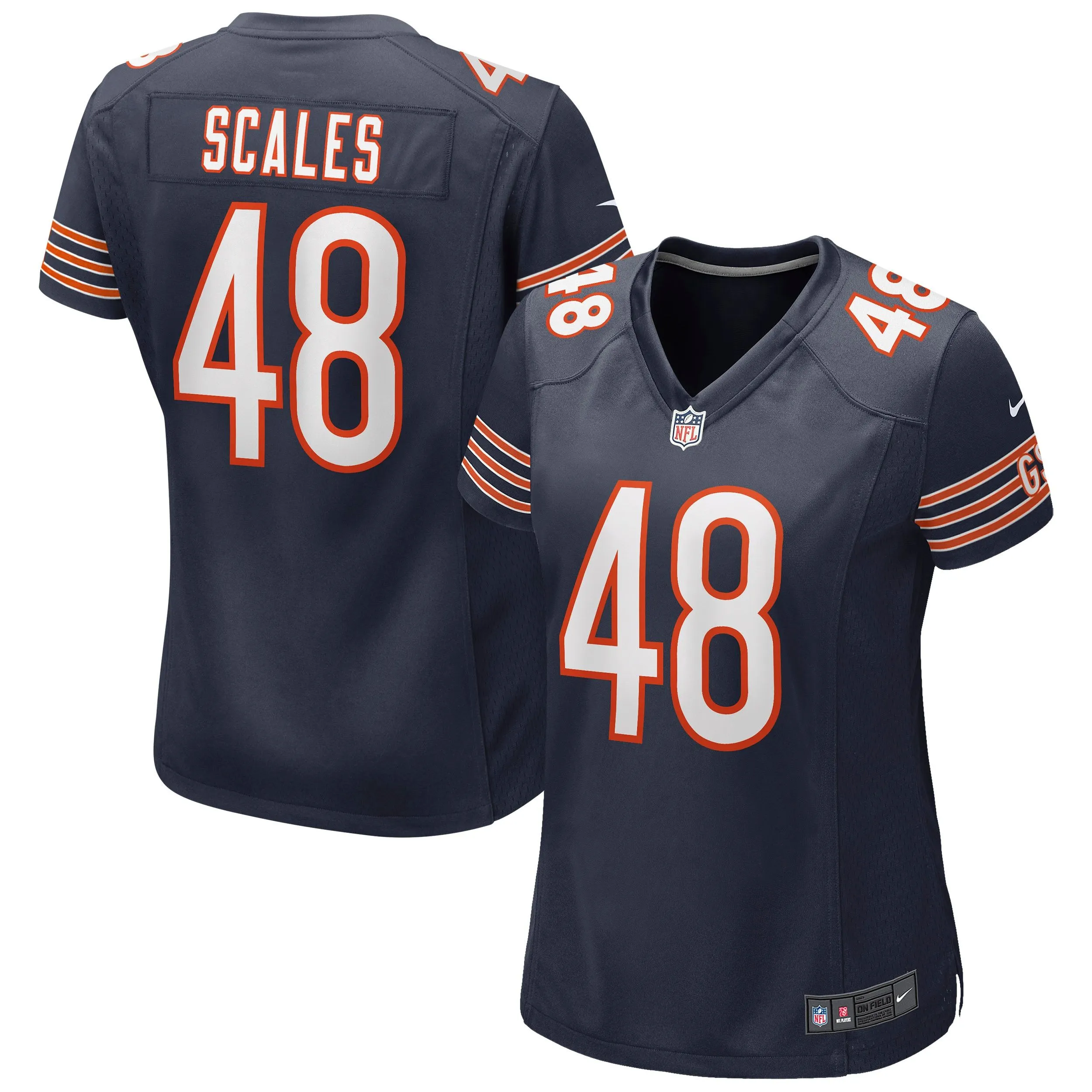 Patrick Scales Chicago Bears  Women's Game Jersey - Navy