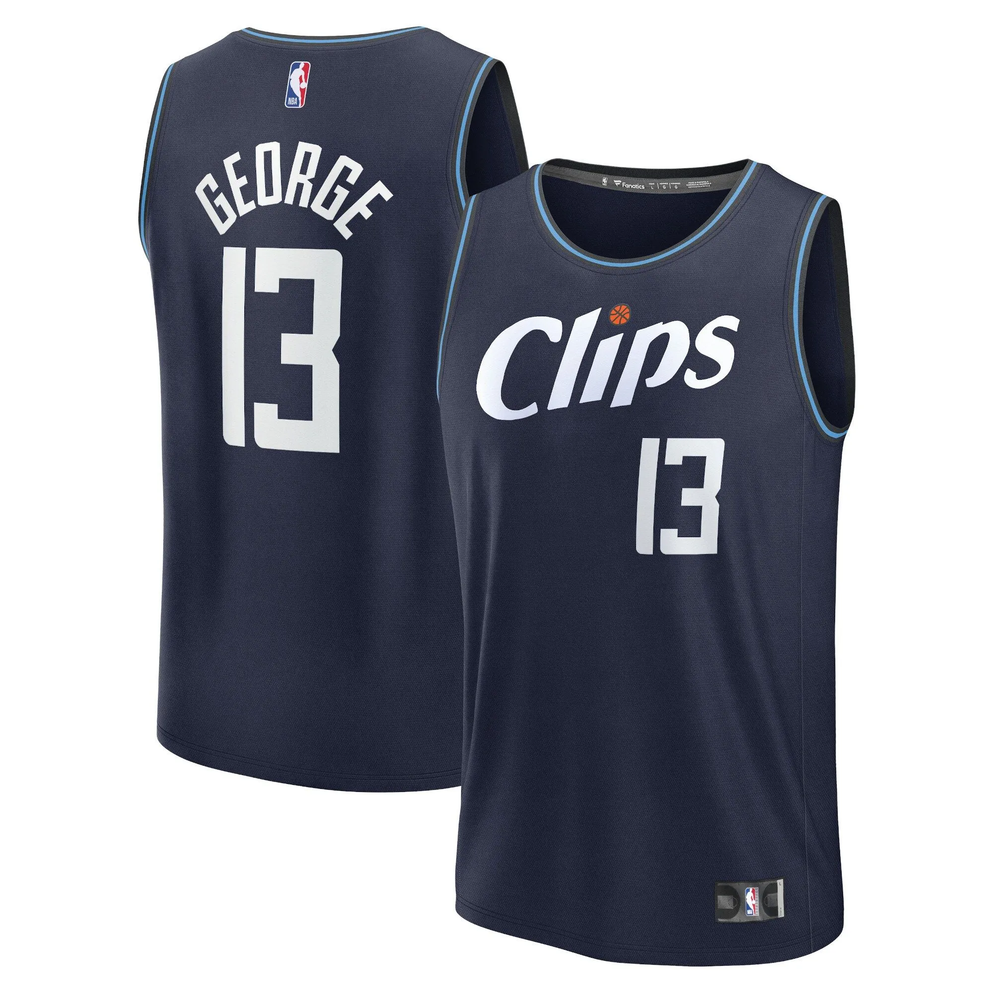 Paul George LA Clippers Fanatics Branded Fast Break Jersey - Navy - City Edition