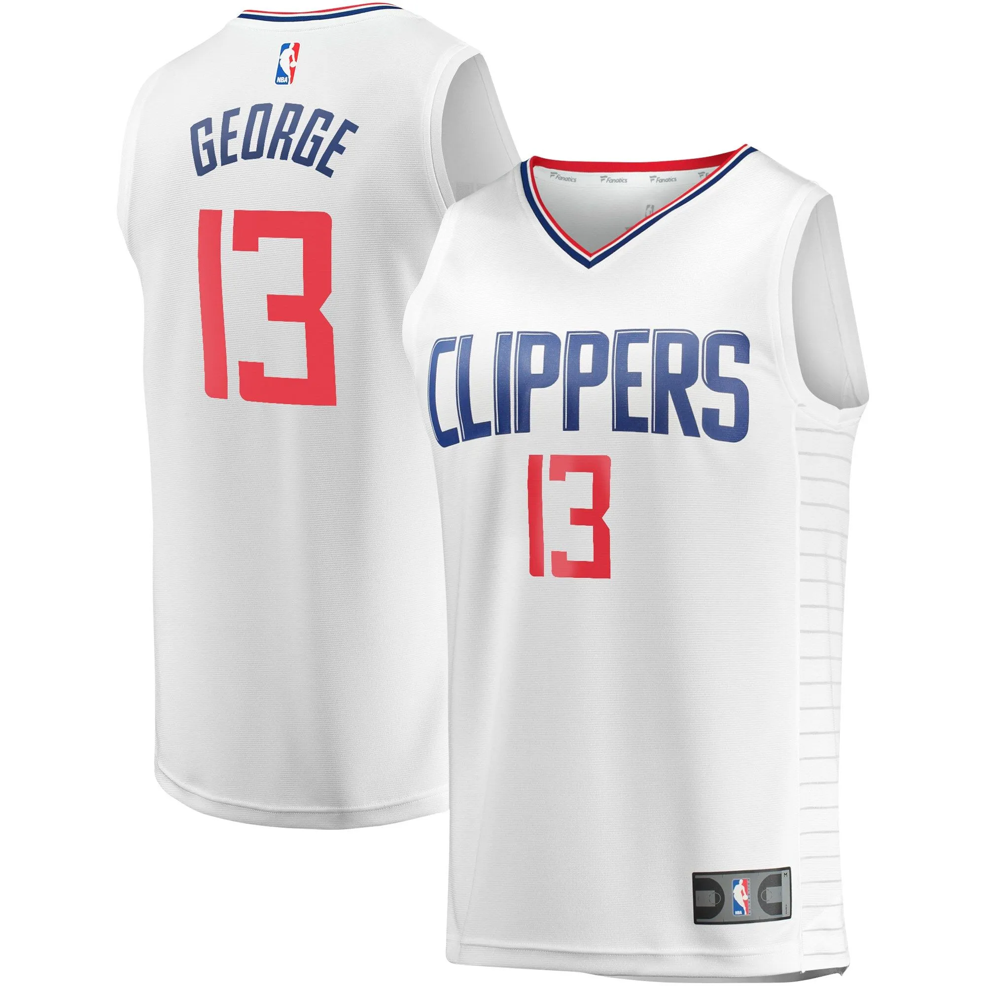 Paul George LA Clippers Fanatics Branded Fast Break Player Jersey - Association Edition - White