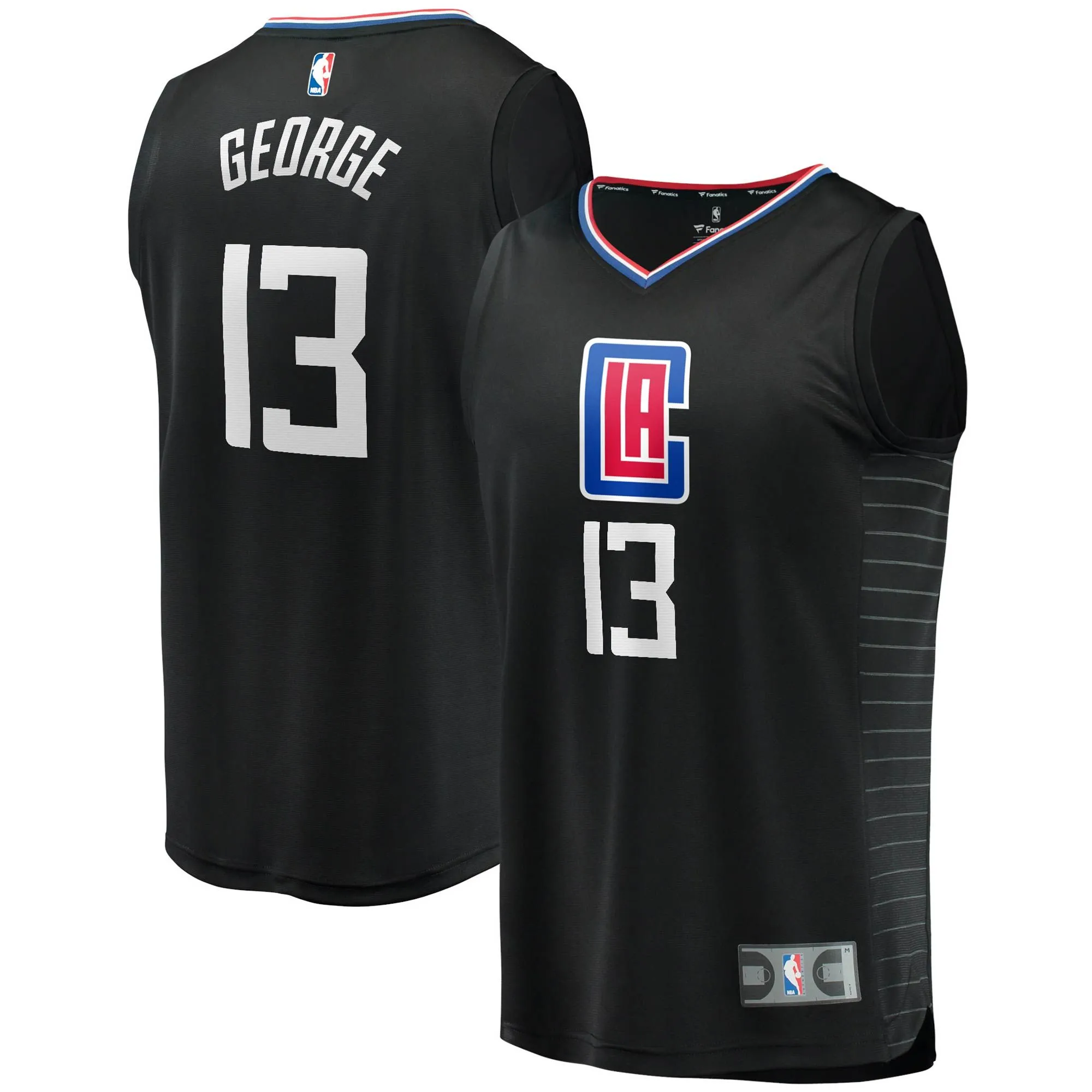 Paul George LA Clippers Fanatics Branded Youth 2020/21 Fast Break Player Jersey - Black - Statement Edition