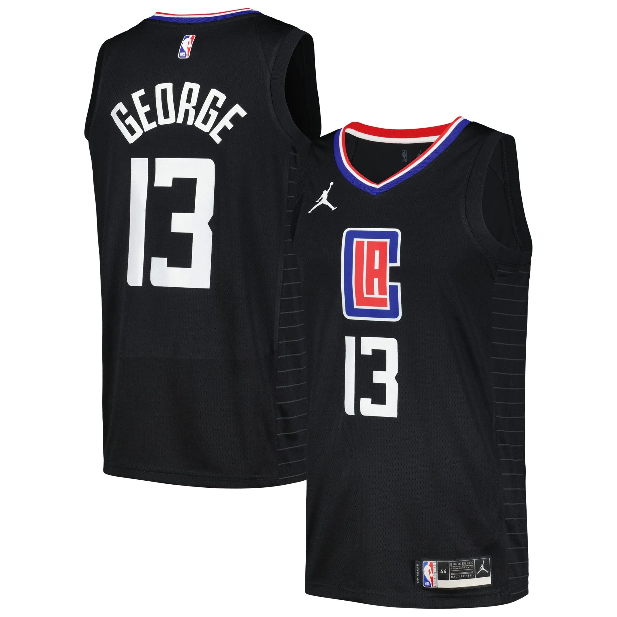 Paul George LA Clippers Jordan Brand  Swingman Player Jersey - Statement Edition - Black