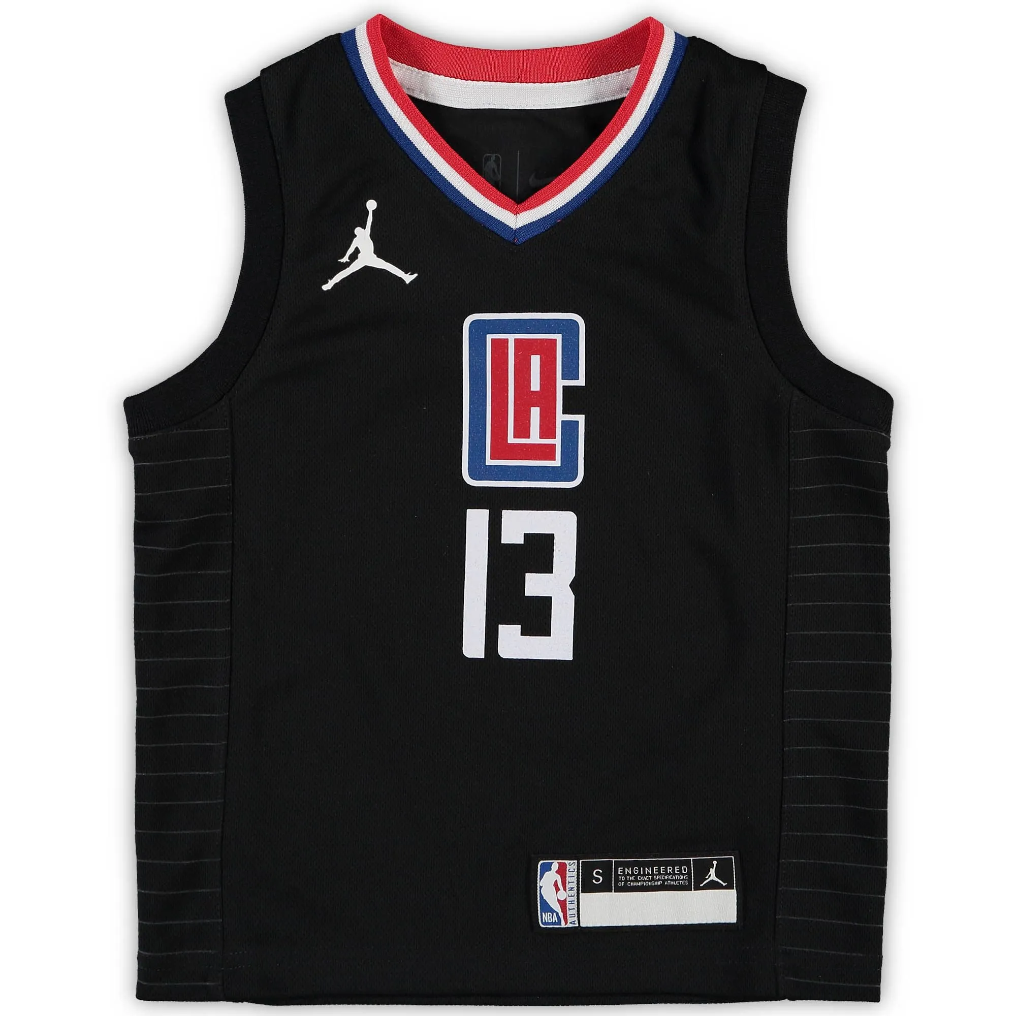 Paul George LA Clippers Jordan Brand Preschool 2020/21 Fast Break Replica Jersey - Statement Edition - Black