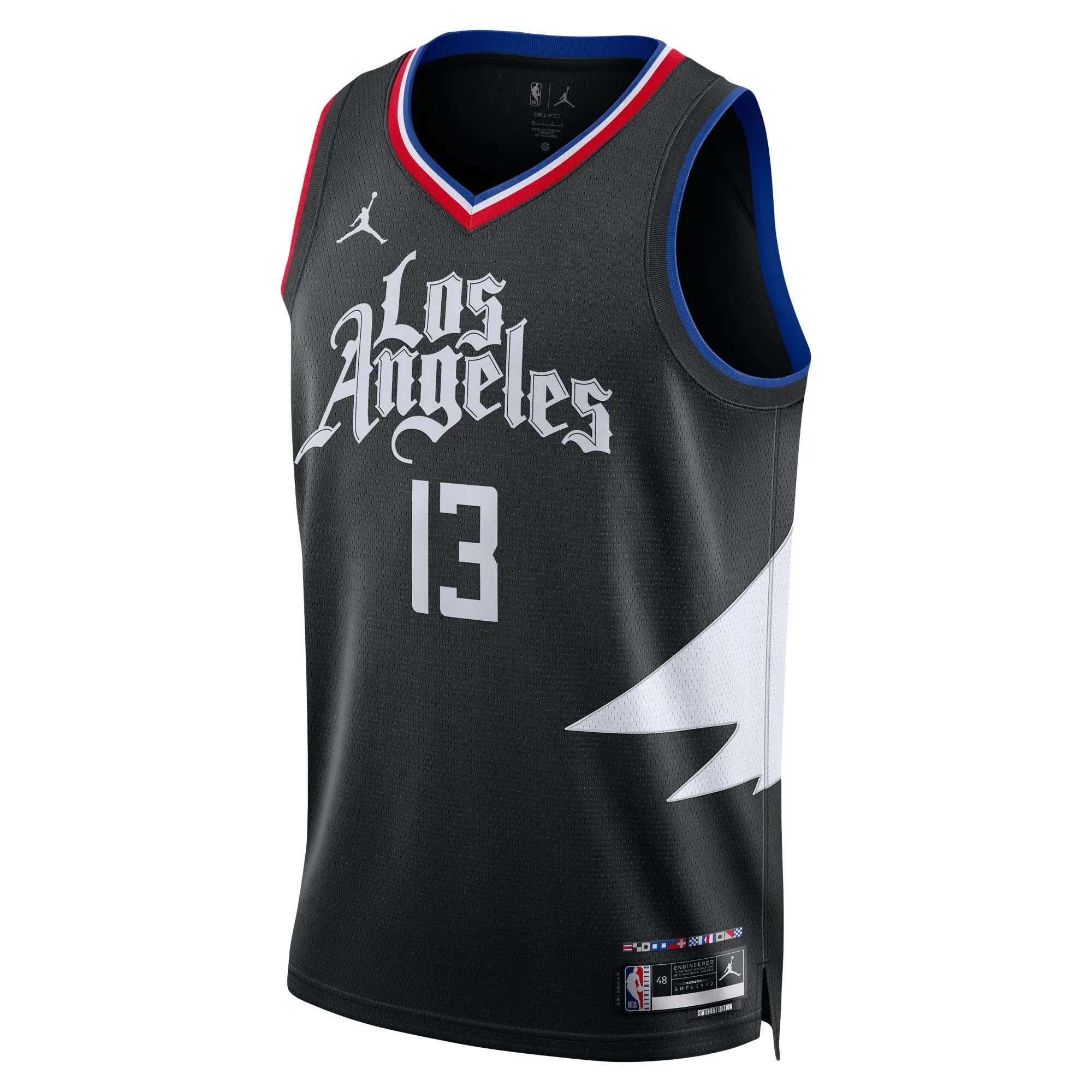 Paul George LA Clippers Jordan Brand Unisex Swingman Jersey - Statement Edition - Black