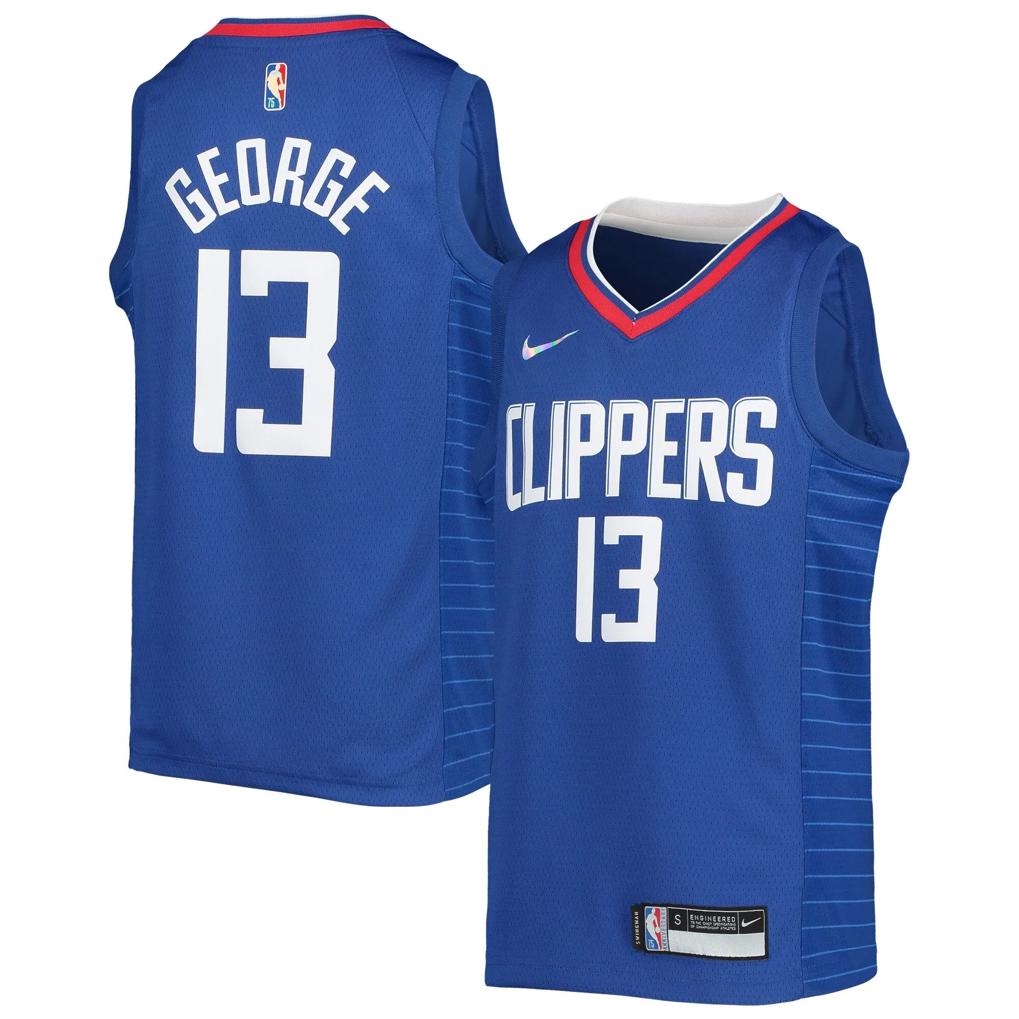 Paul George LA Clippers  Youth 2021/22 Diamond Swingman Jersey - Icon Edition - Royal