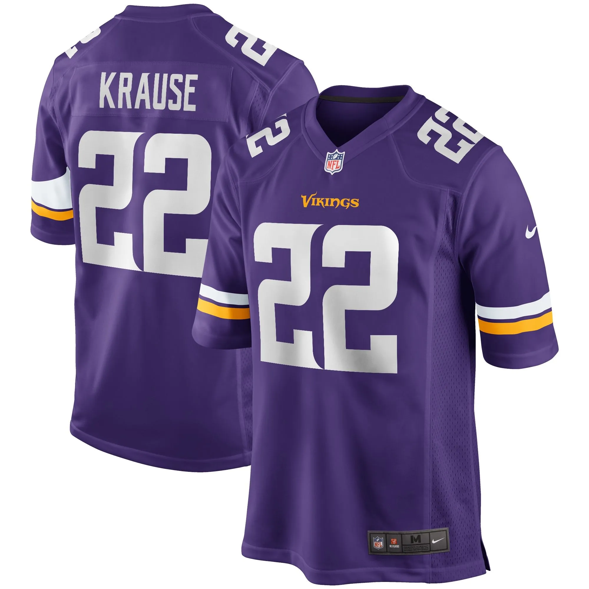 Paul Krause Minnesota Vikings  Game Retired Player Jersey - Purple