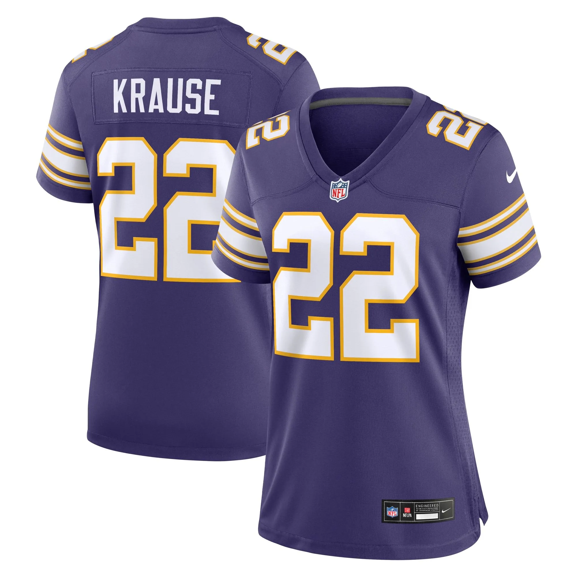 Paul Krause Minnesota Vikings  Women's Classic Retired Player Jersey - Purple