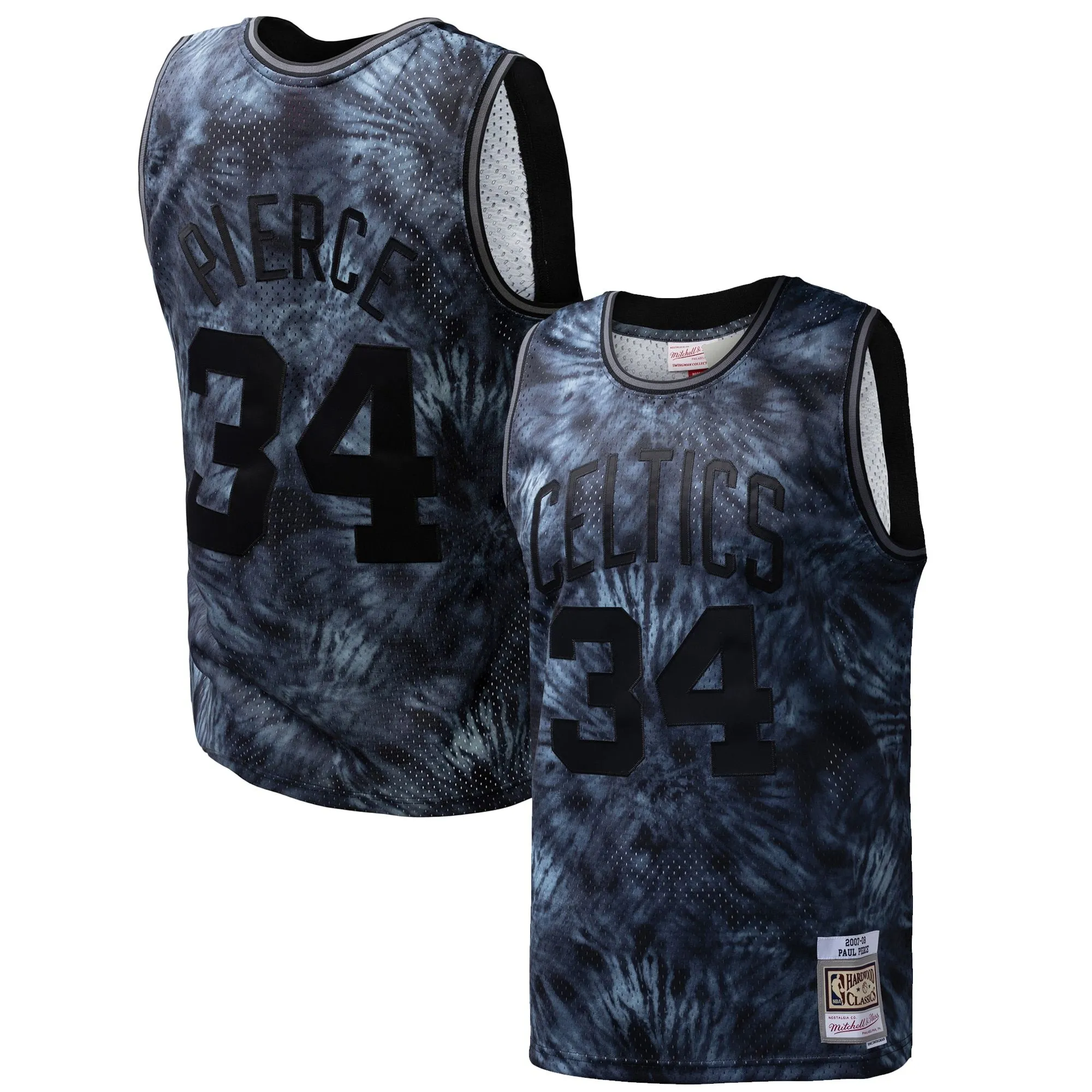 Paul Pierce Boston Celtics Mitchell & Ness Hardwood Classics 2007/08 Tie-Dye Swingman Jersey - Black