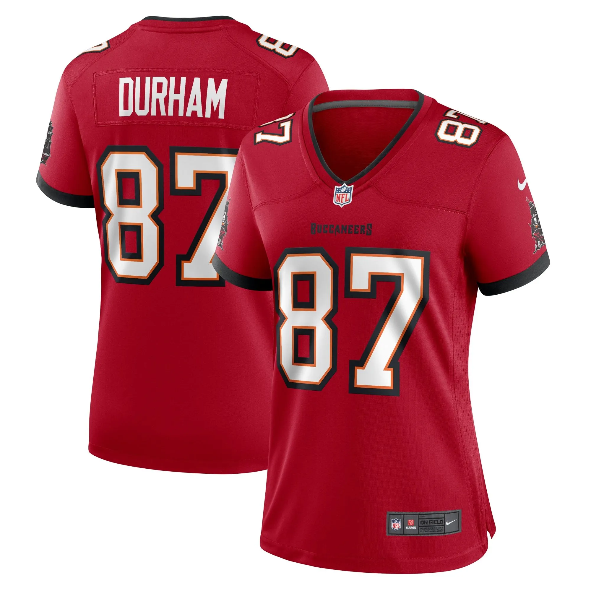 Payne Durham Tampa Bay Buccaneers  Women's  Game Jersey -  Red