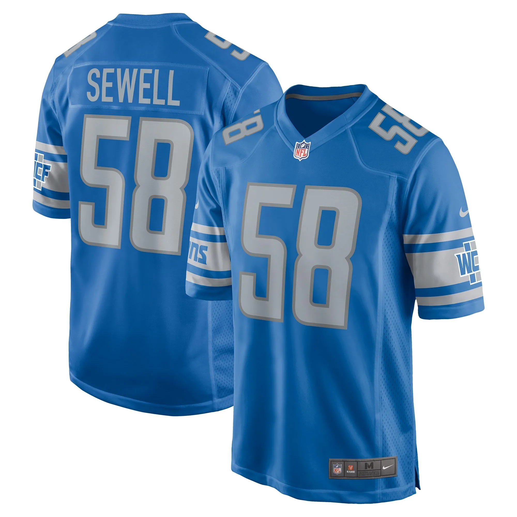 Penei Sewell Detroit Lions  Game Jersey - Blue