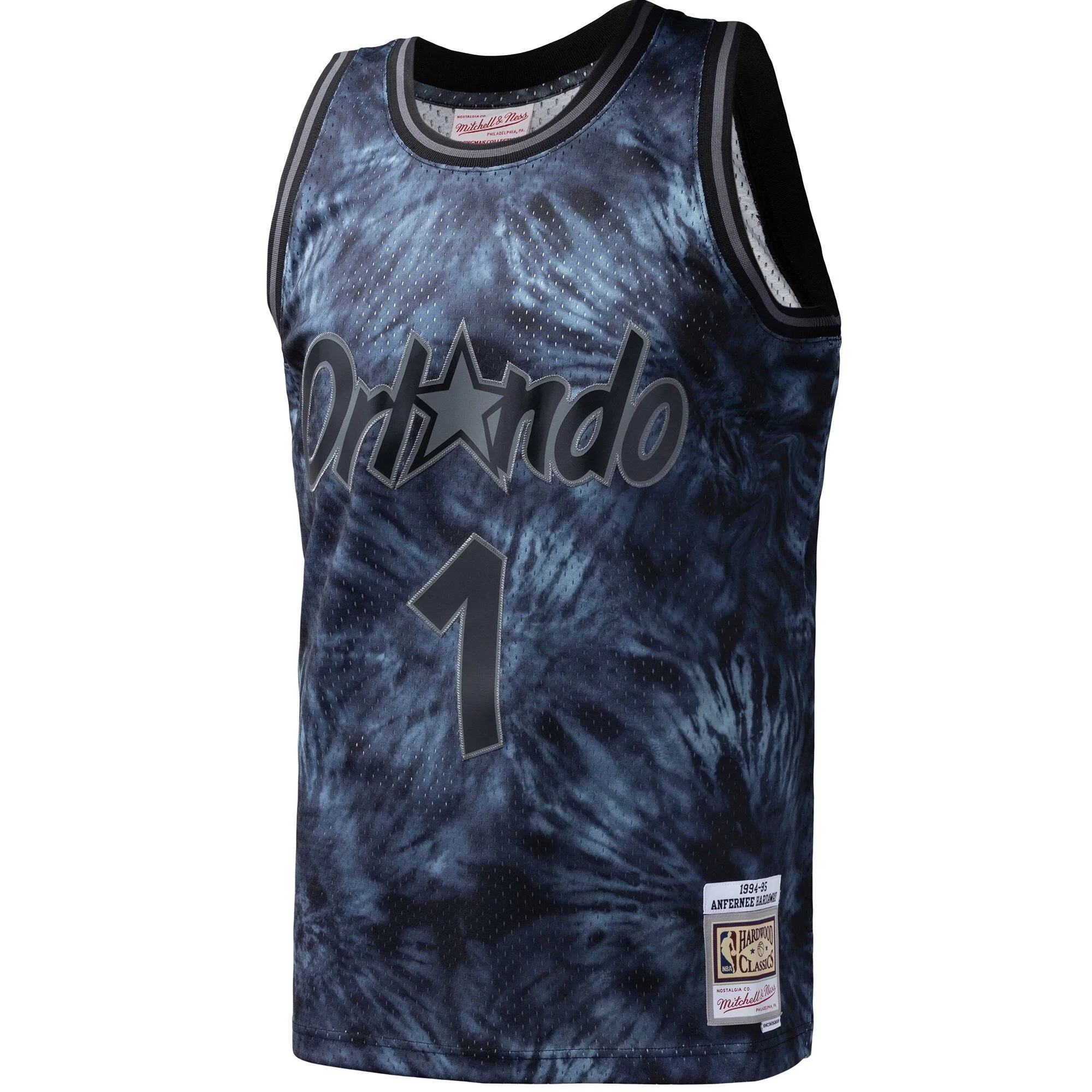 Penny Hardaway Orlando Magic Mitchell & Ness Hardwood Classics 1984/85 Tie-Dye Swingman Jersey - Black