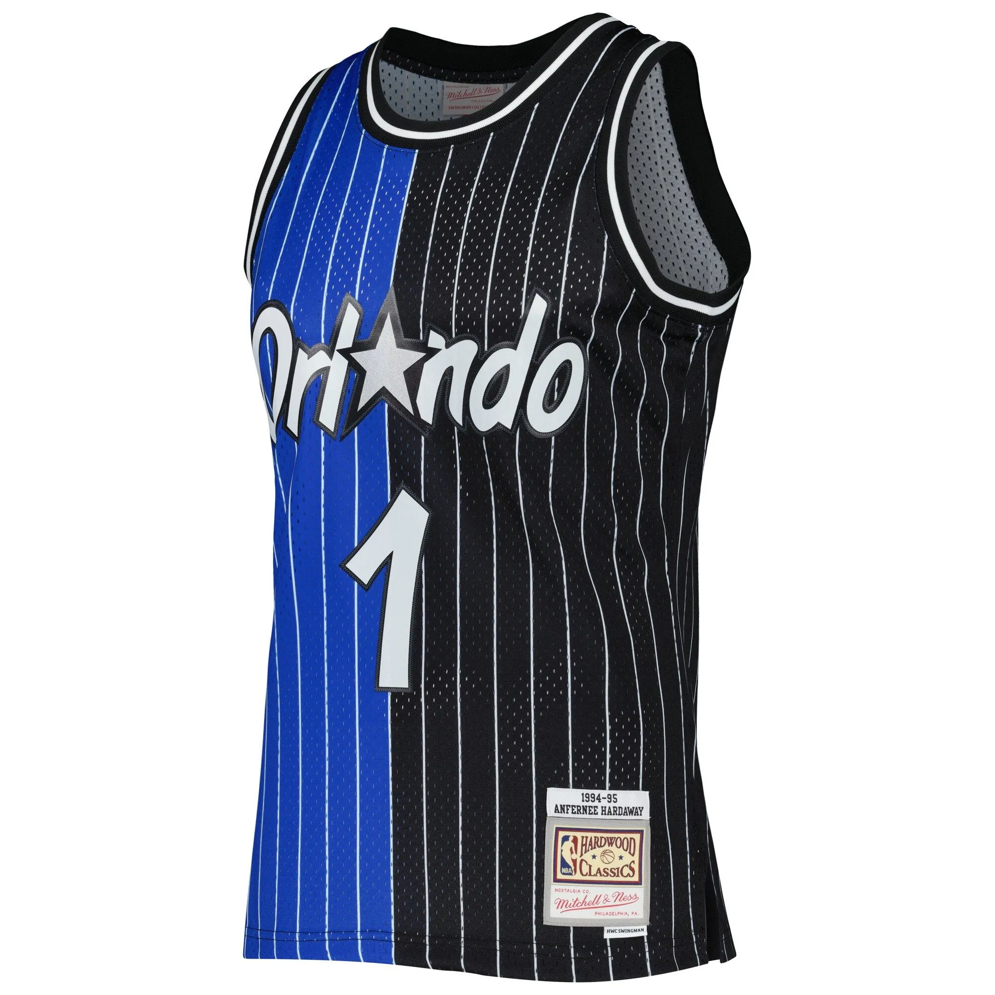 Penny Hardaway Orlando Magic Mitchell & Ness Hardwood Classics 1994/95 Split Swingman Jersey - Blue/Black