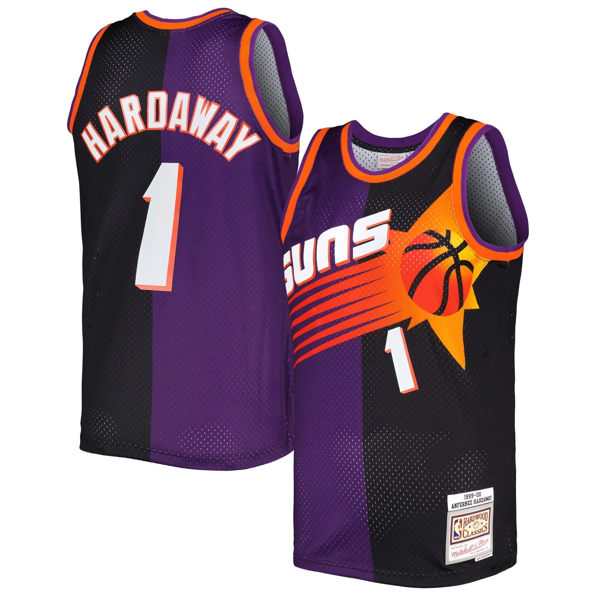 Penny Hardaway Phoenix Suns Mitchell & Ness Hardwood Classics 1999/00 Split Swingman Jersey - Purple/Black