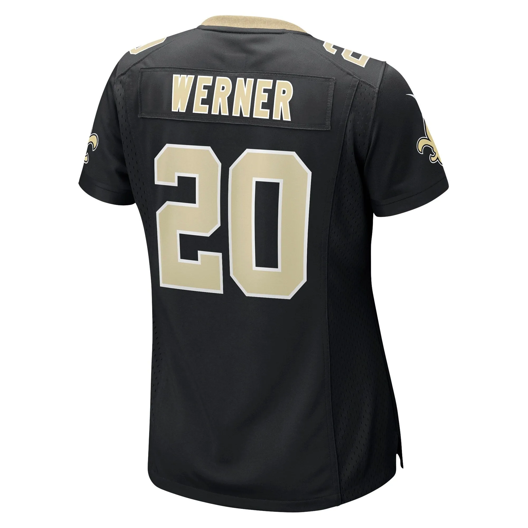 Pete Werner New Orleans Saints  Women's Game Jersey - Black