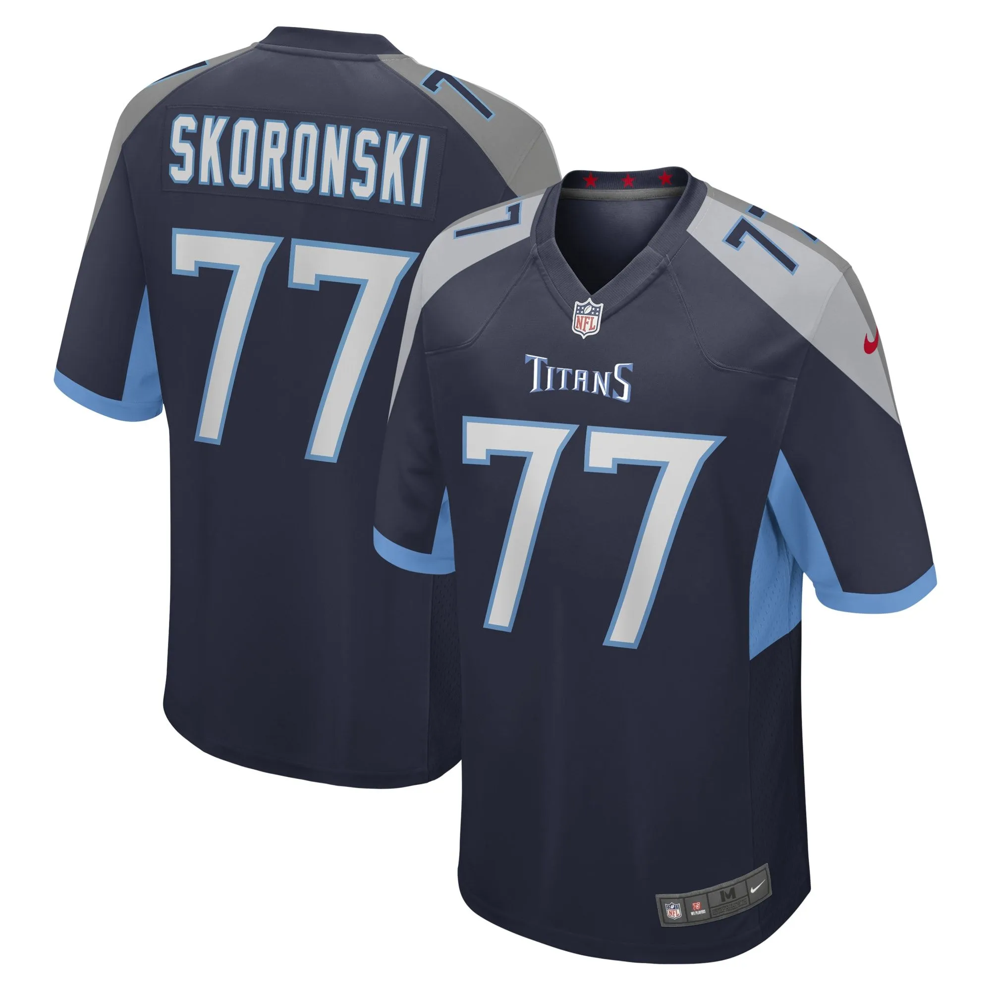 Peter Skoronski Tennessee Titans  2023 NFL Draft First Round Pick Game Jersey - Navy