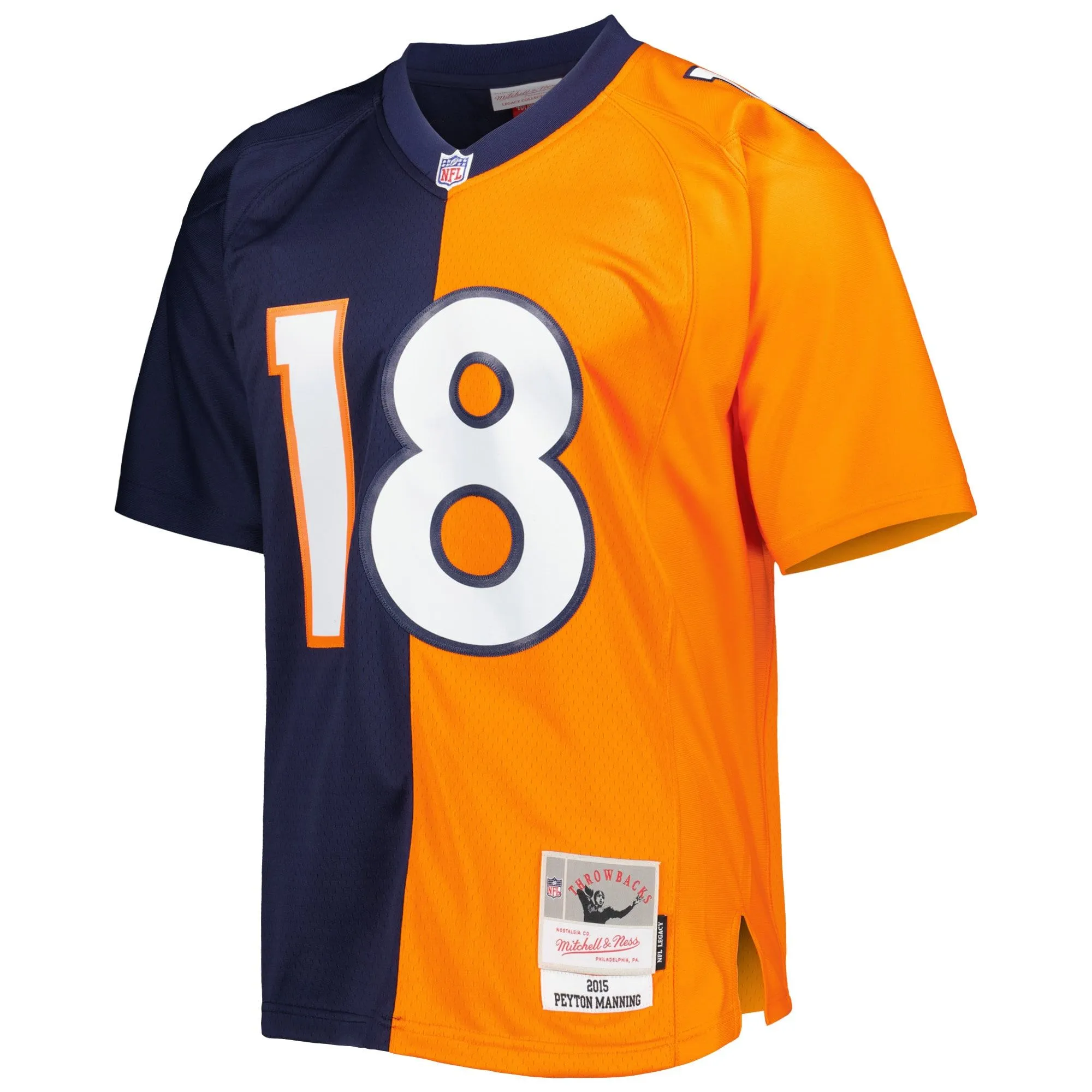 Peyton Manning Denver Broncos Mitchell & Ness 2015 Split Legacy Replica Jersey - Navy/Orange