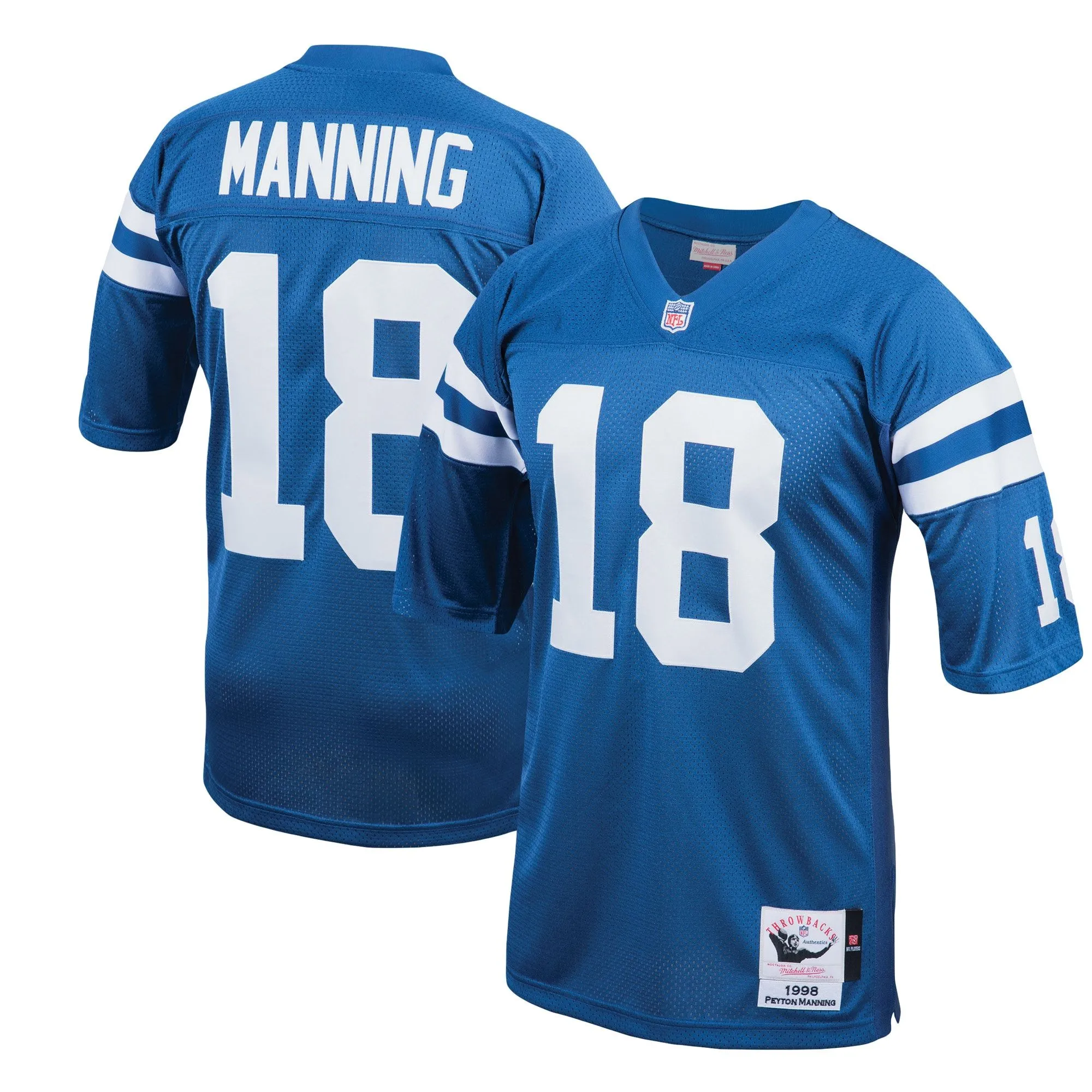 Peyton Manning Indianapolis Colts 1998 Mitchell & Ness  Throwback Retired Player Jersey - Royal