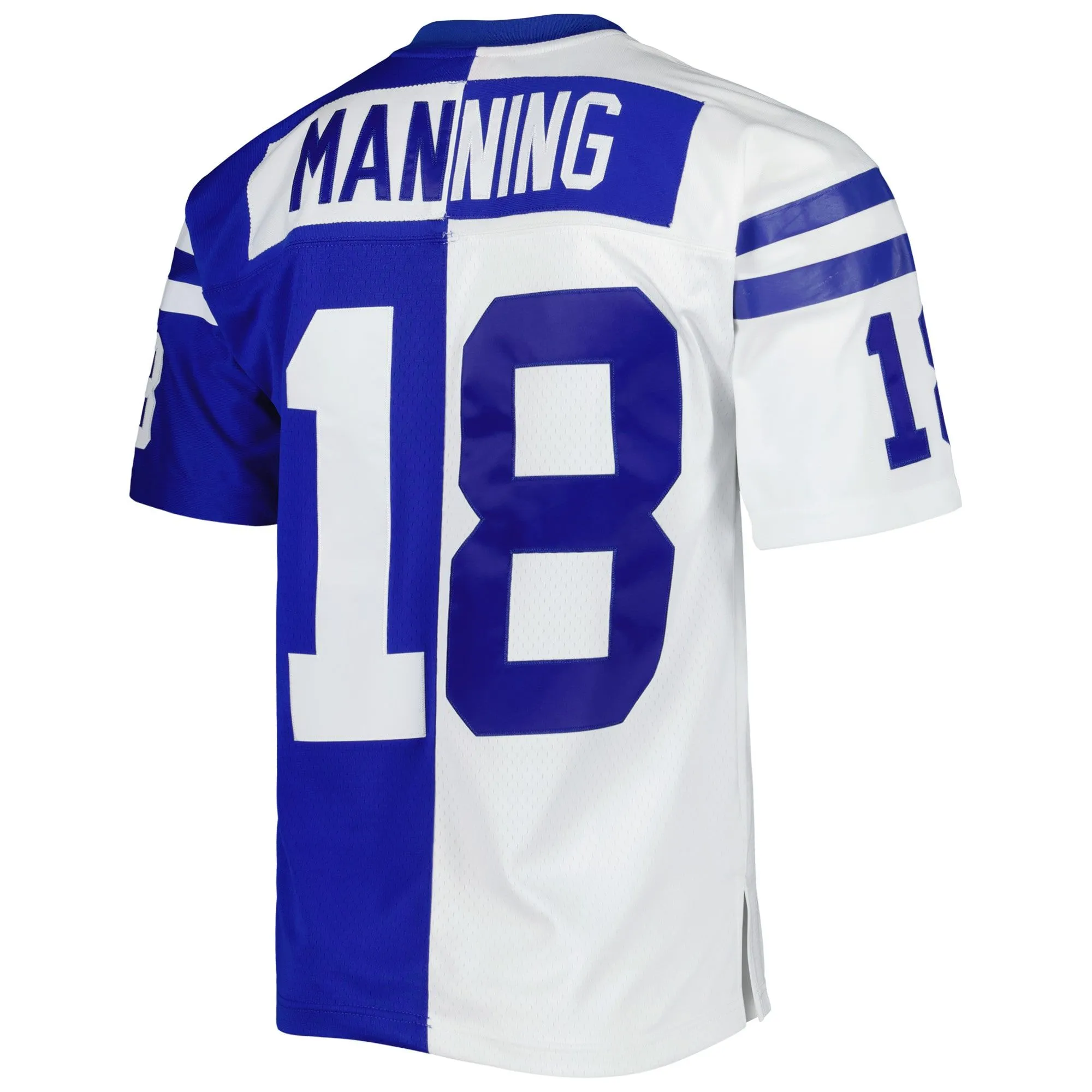 Peyton Manning Indianapolis Colts Mitchell & Ness 1998 Split Legacy Replica Jersey - Royal/White