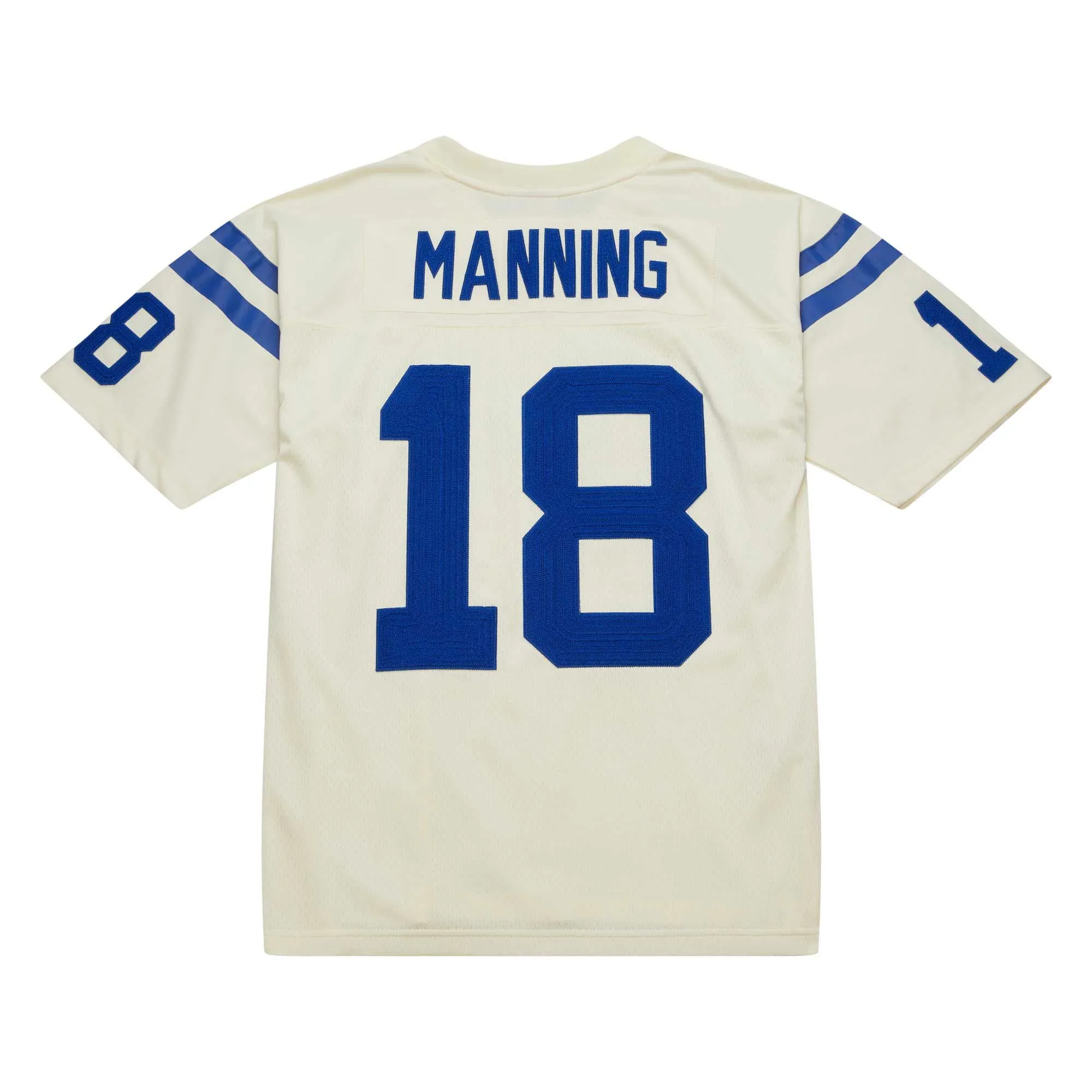 Peyton Manning Indianapolis Colts Mitchell & Ness Chainstitch Legacy Jersey - Cream