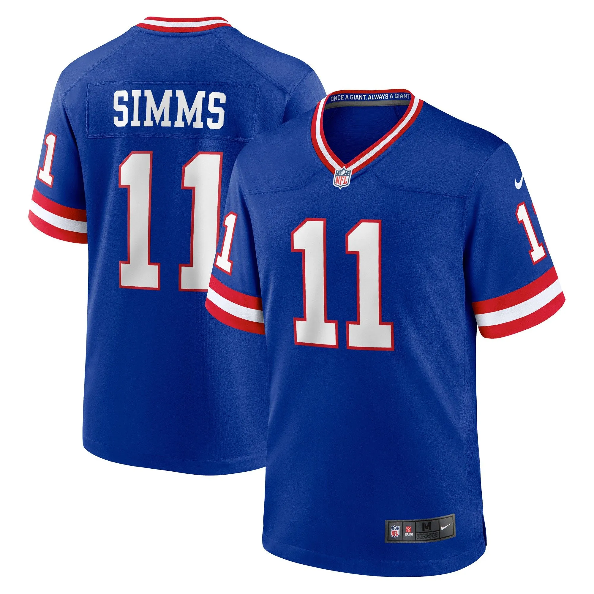 Phil Simms New York Giants  Classic Retired Player Game Jersey - Royal