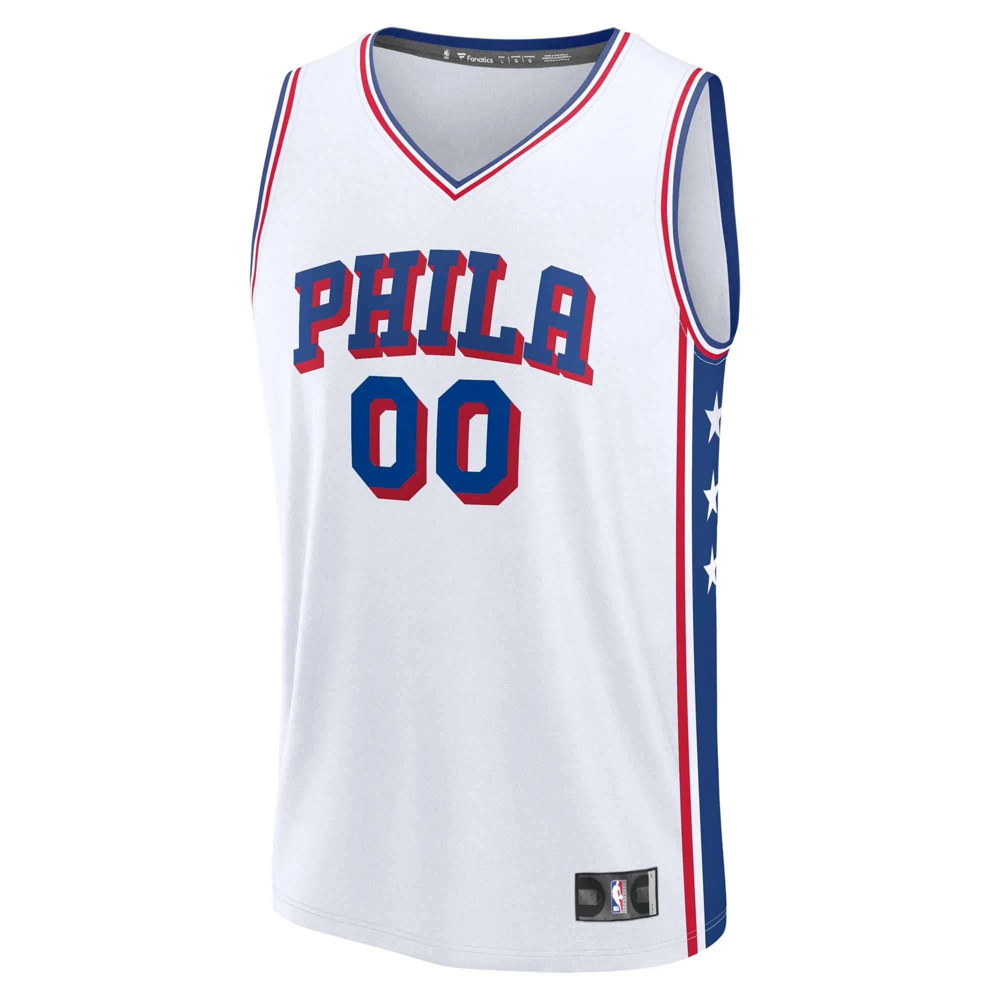 Philadelphia 76ers Fanatics Branded Custom Fast Break Jersey - White - Association Edition