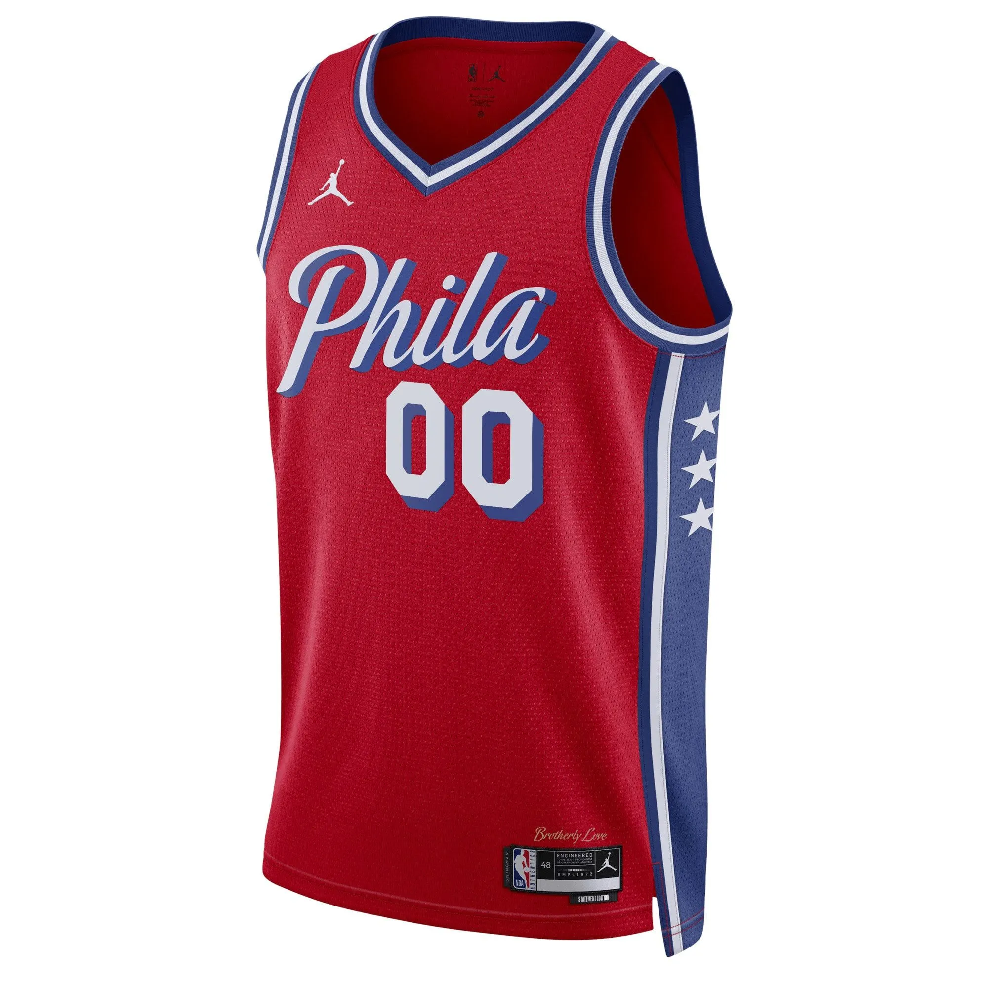 Philadelphia 76ers Jordan Brand Unisex 2022/23 Swingman Custom Jersey - Statement Edition - Red