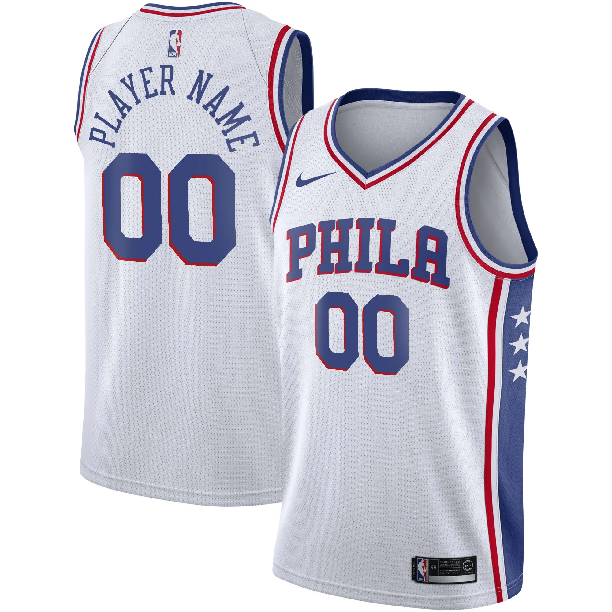 Philadelphia 76ers  2020/21 Swingman Custom Jersey - Association Edition - White