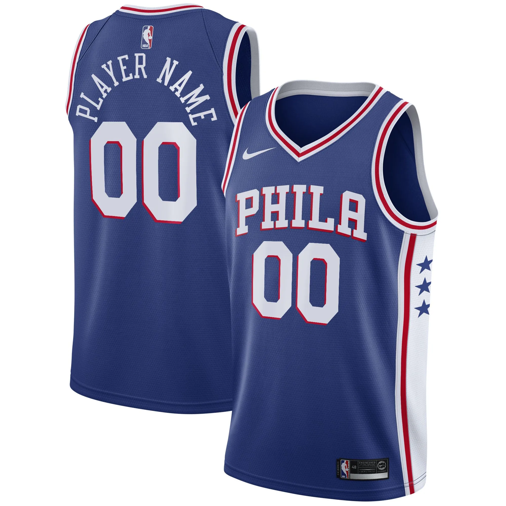 Philadelphia 76ers  2020/21 Swingman Custom Jersey - Icon Edition - Royal