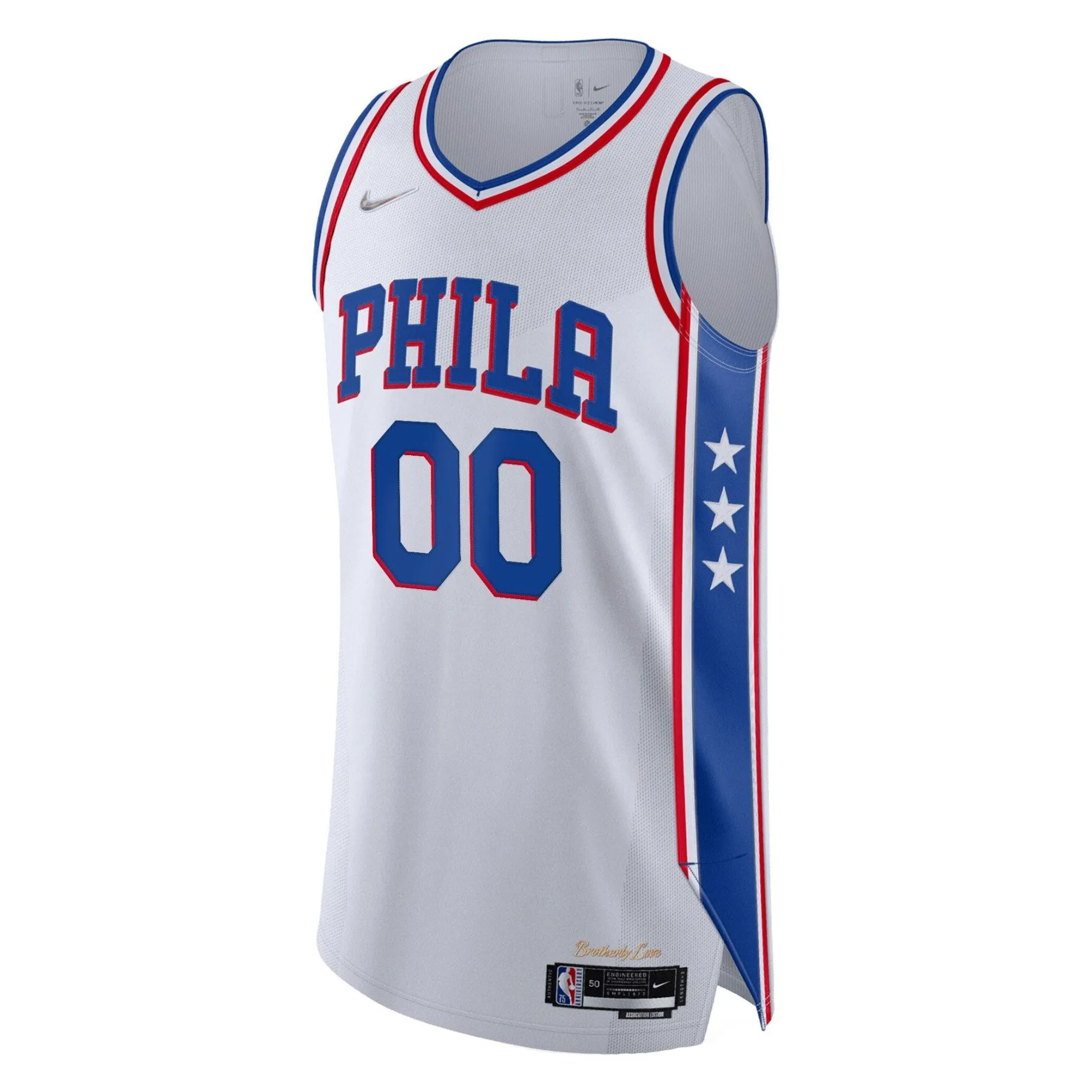 Philadelphia 76ers  2021/22 Diamond  Custom Jersey - Association Edition - White