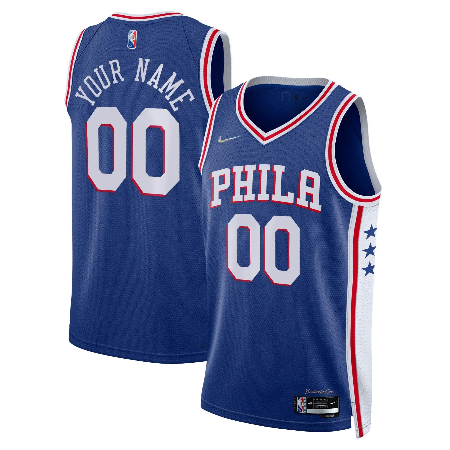 Philadelphia 76ers  2021/22 Diamond Swingman Custom Jersey - Icon Edition - Royal