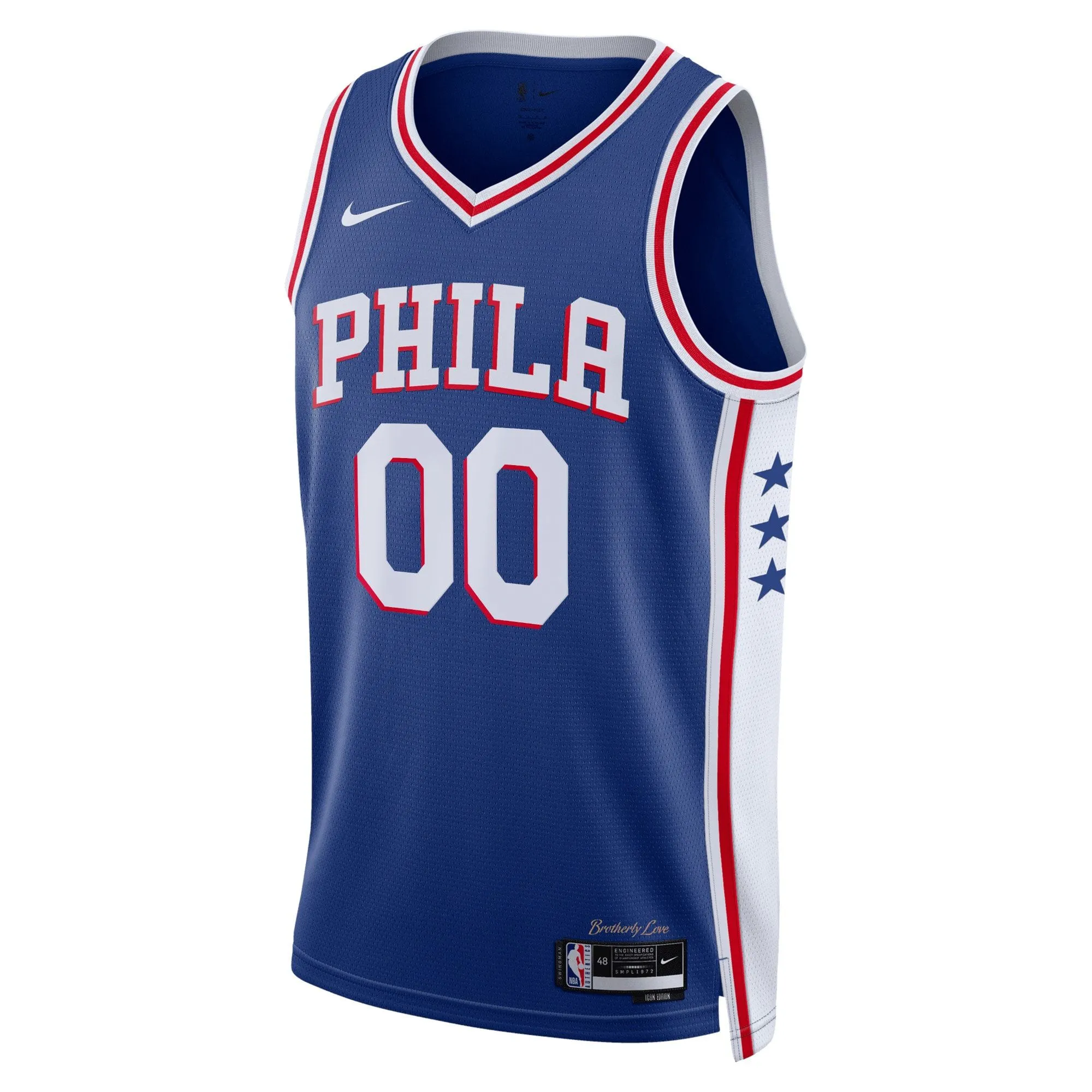 Philadelphia 76ers  Unisex 2022/23 Swingman Custom Jersey Royal - Icon Edition