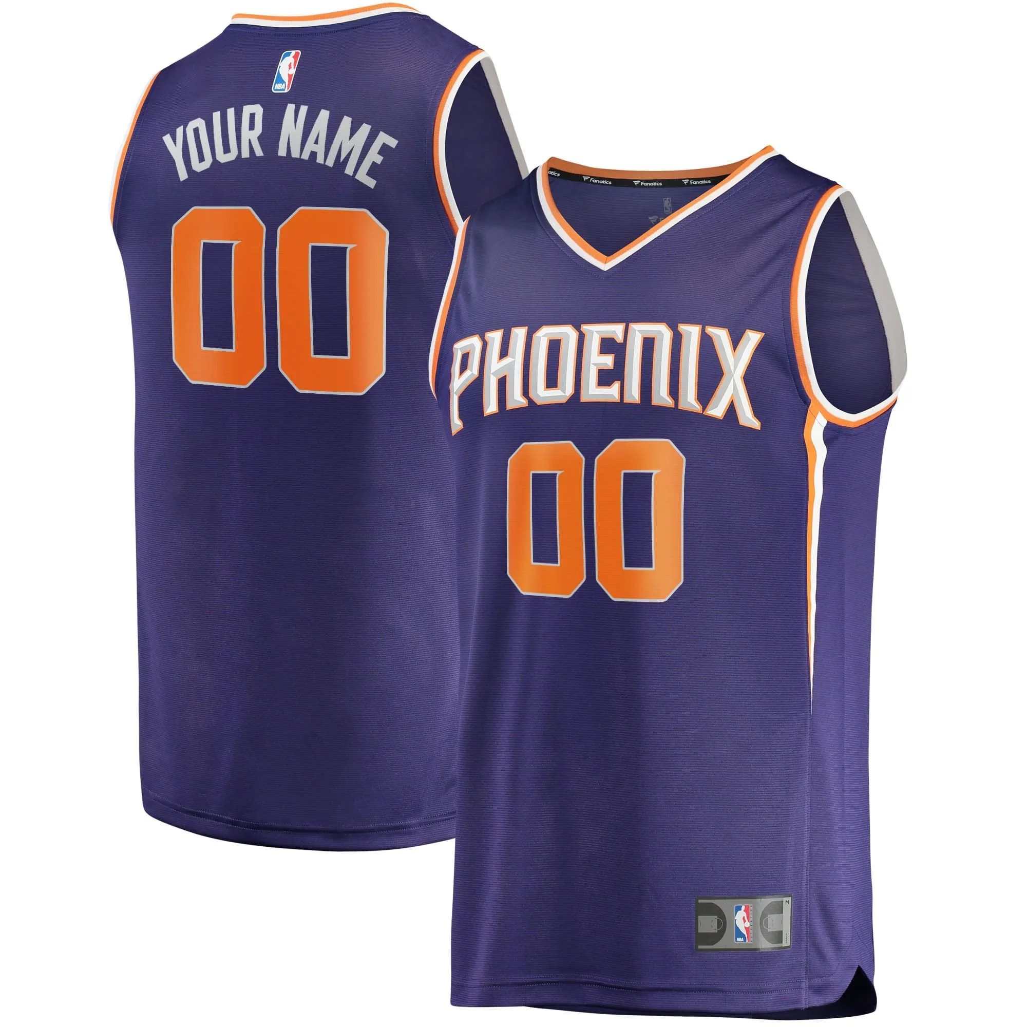 Phoenix Suns Fanatics Branded Fast Break Custom Replica Jersey Purple - Icon Edition