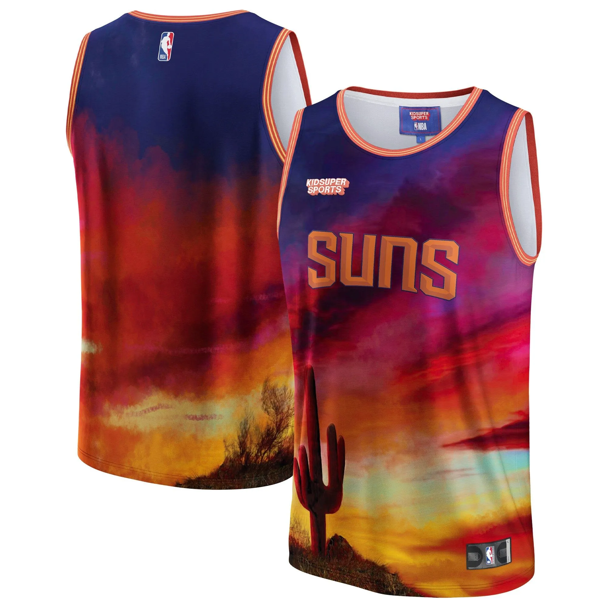 Phoenix Suns NBA & KidSuper Studios By Fanatics Unisex Hometown Jersey - Red