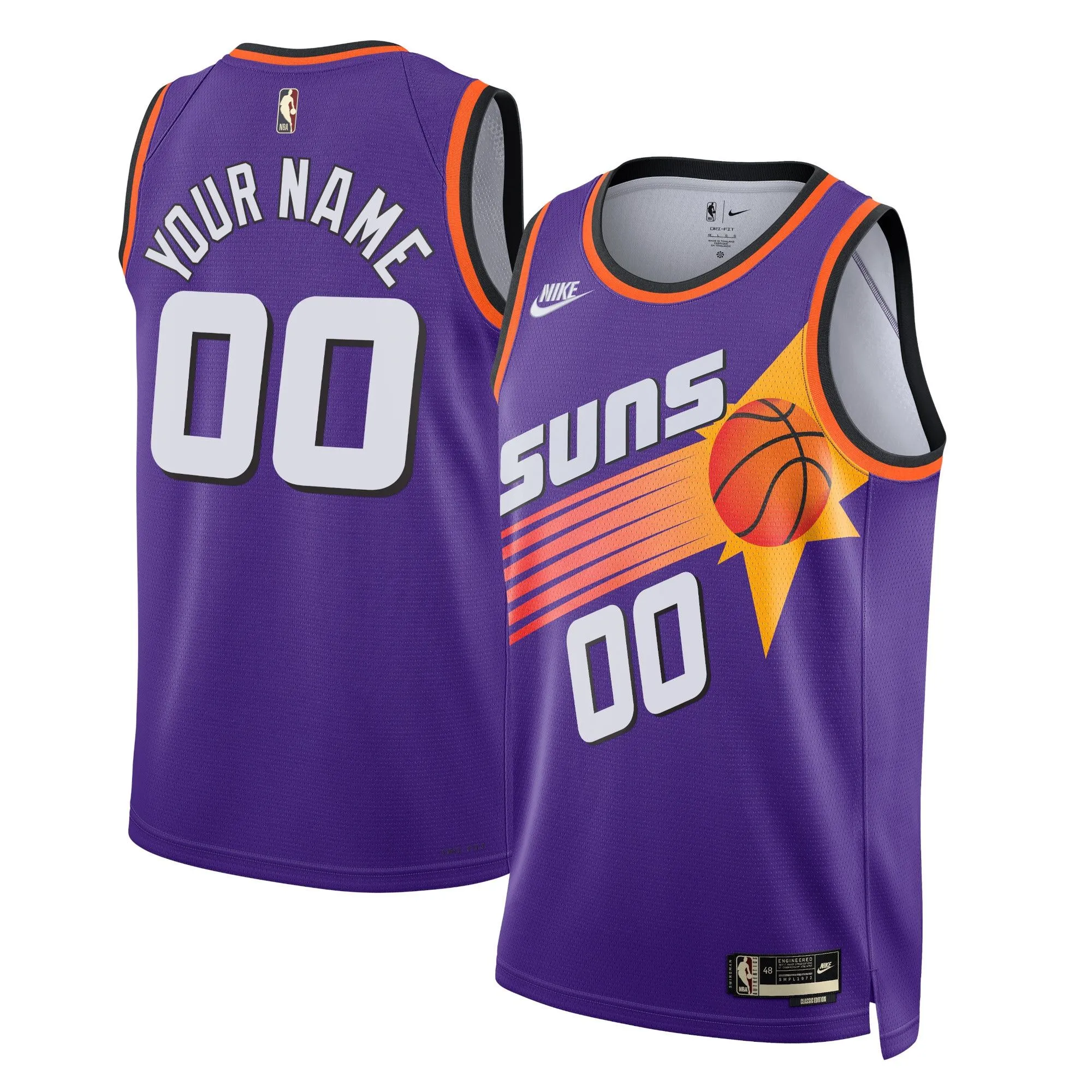 Phoenix Suns  Unisex 2022/23 Custom Swingman Jersey - Classic Edition - Purple