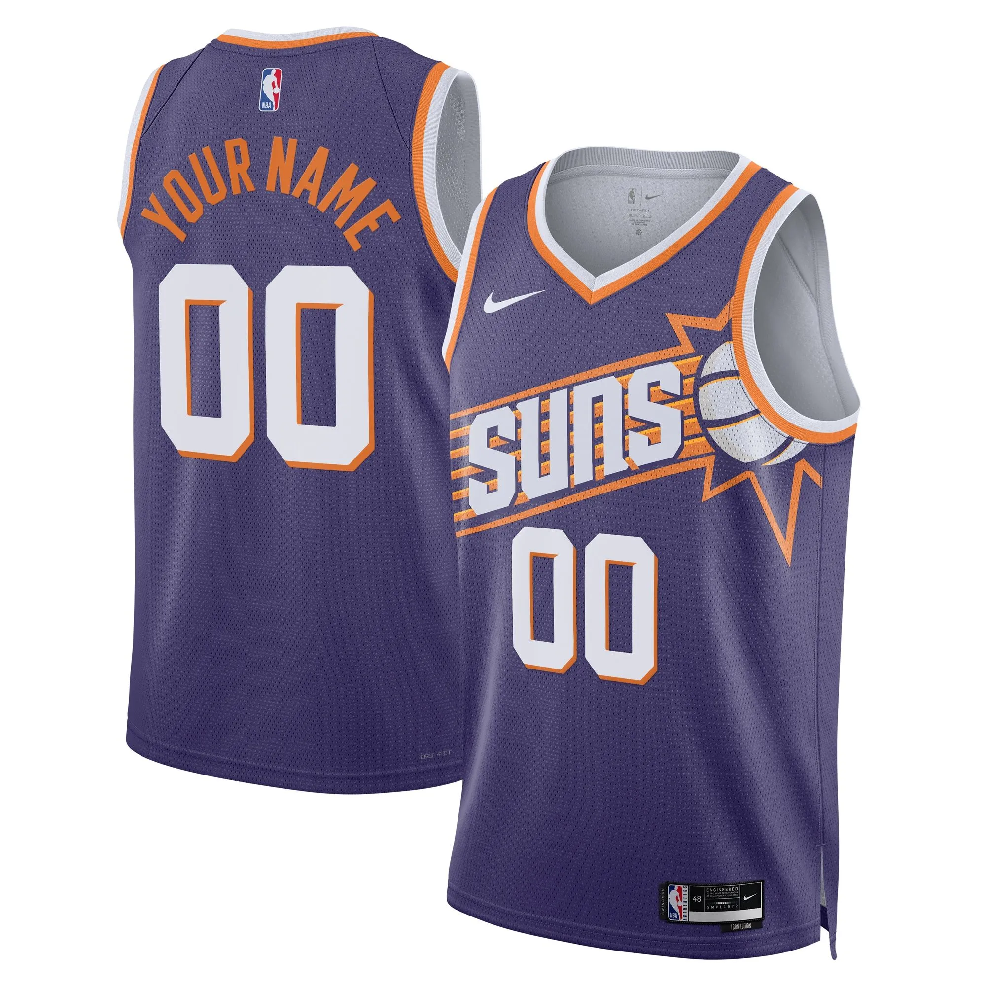 Phoenix Suns  Unisex Swingman Custom Jersey - Purple - Icon Edition