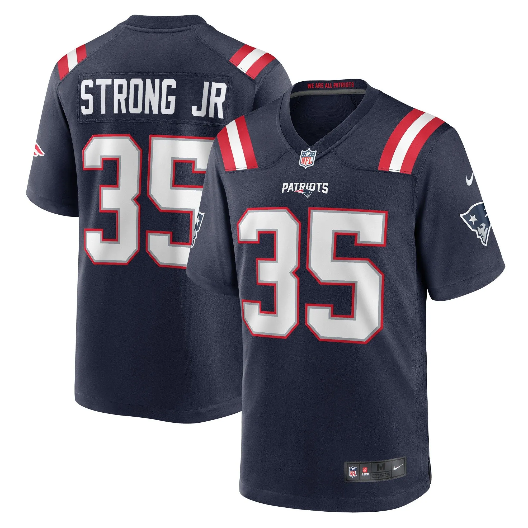 Pierre Strong Jr. New England Patriots  Game Player Jersey - Navy