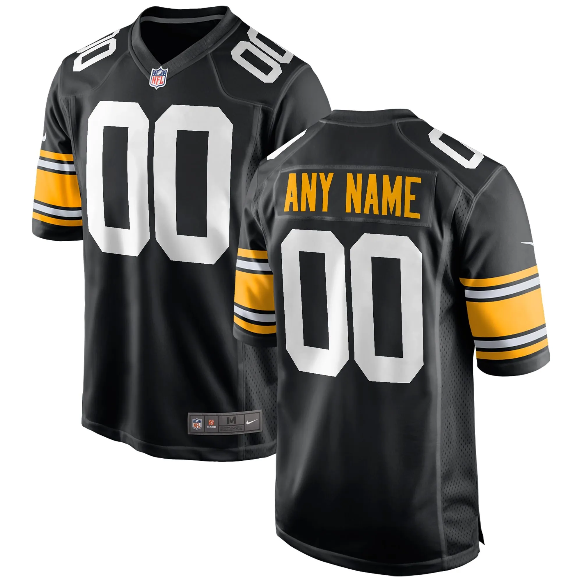 Pittsburgh Steelers  Alternate Custom Game Jersey - Black