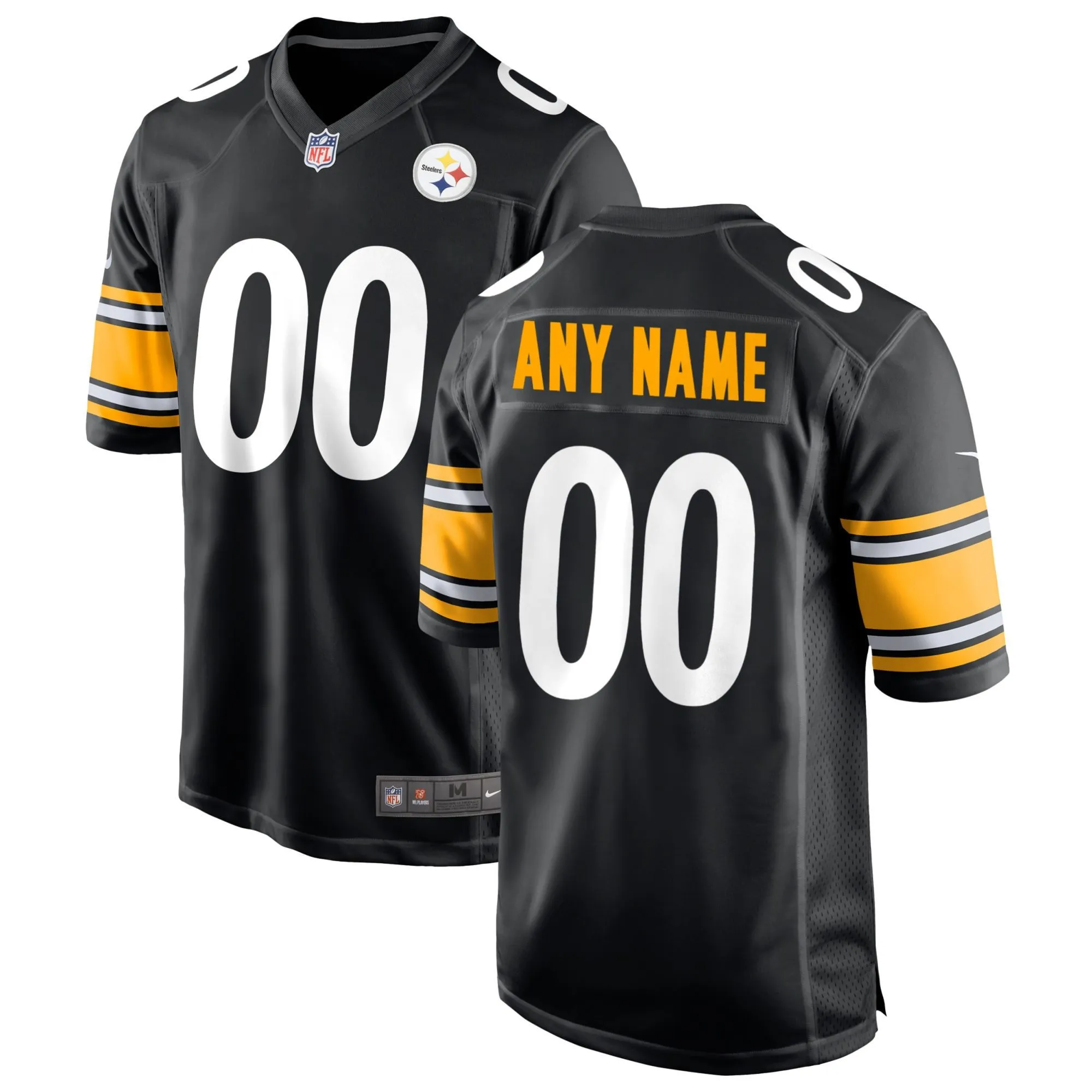 Pittsburgh Steelers  Custom Game Jersey - Black