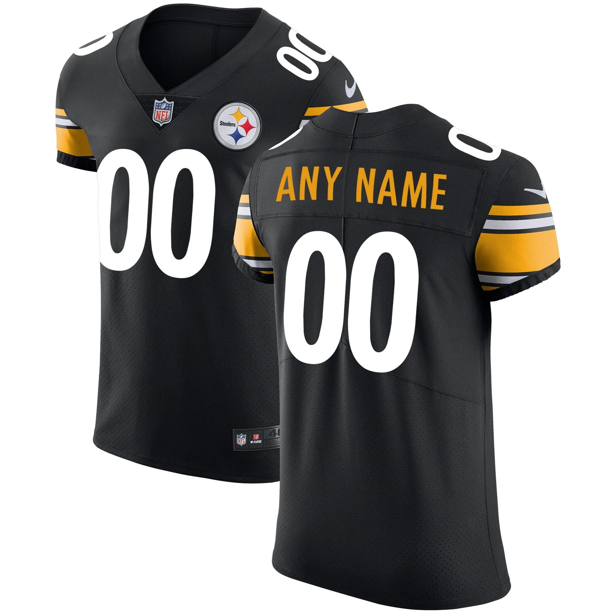 Pittsburgh Steelers  Vapor Untouchable Custom Elite Jersey - Black