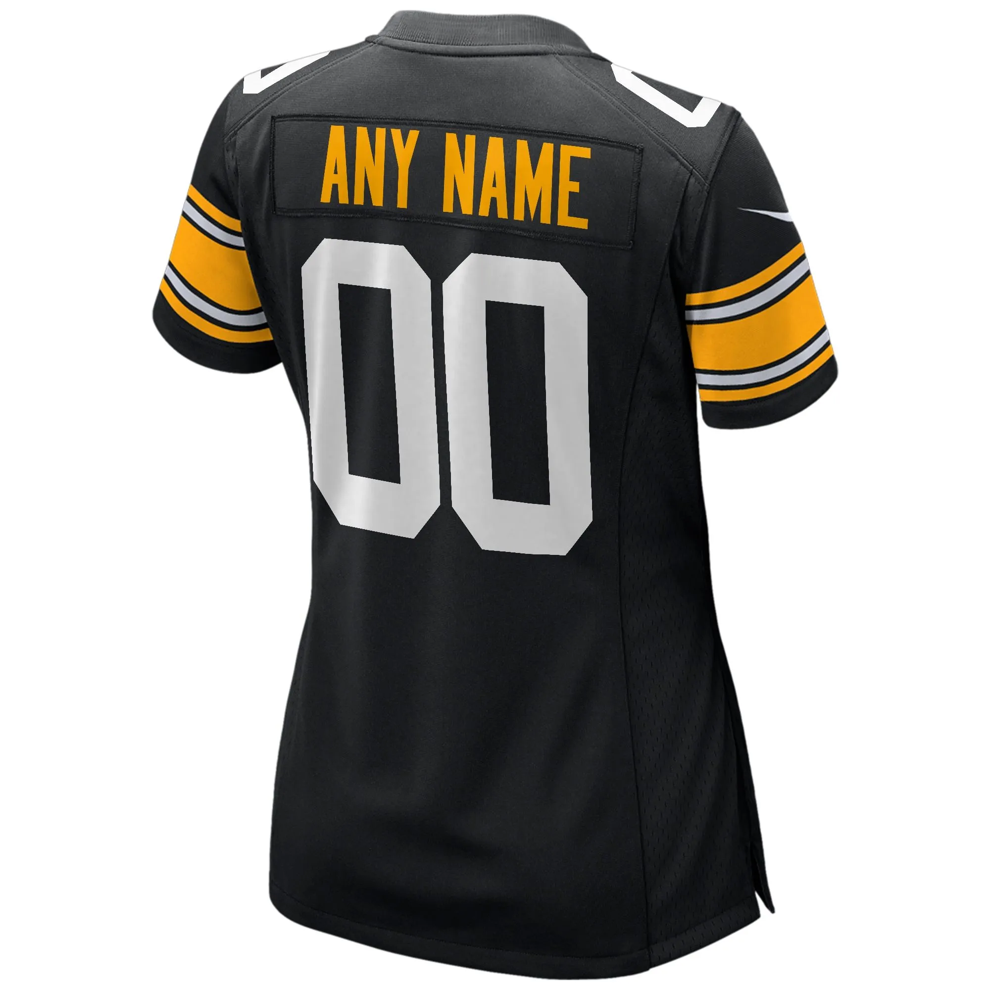 Pittsburgh Steelers  Women's Alternate Custom Game Jersey - Black