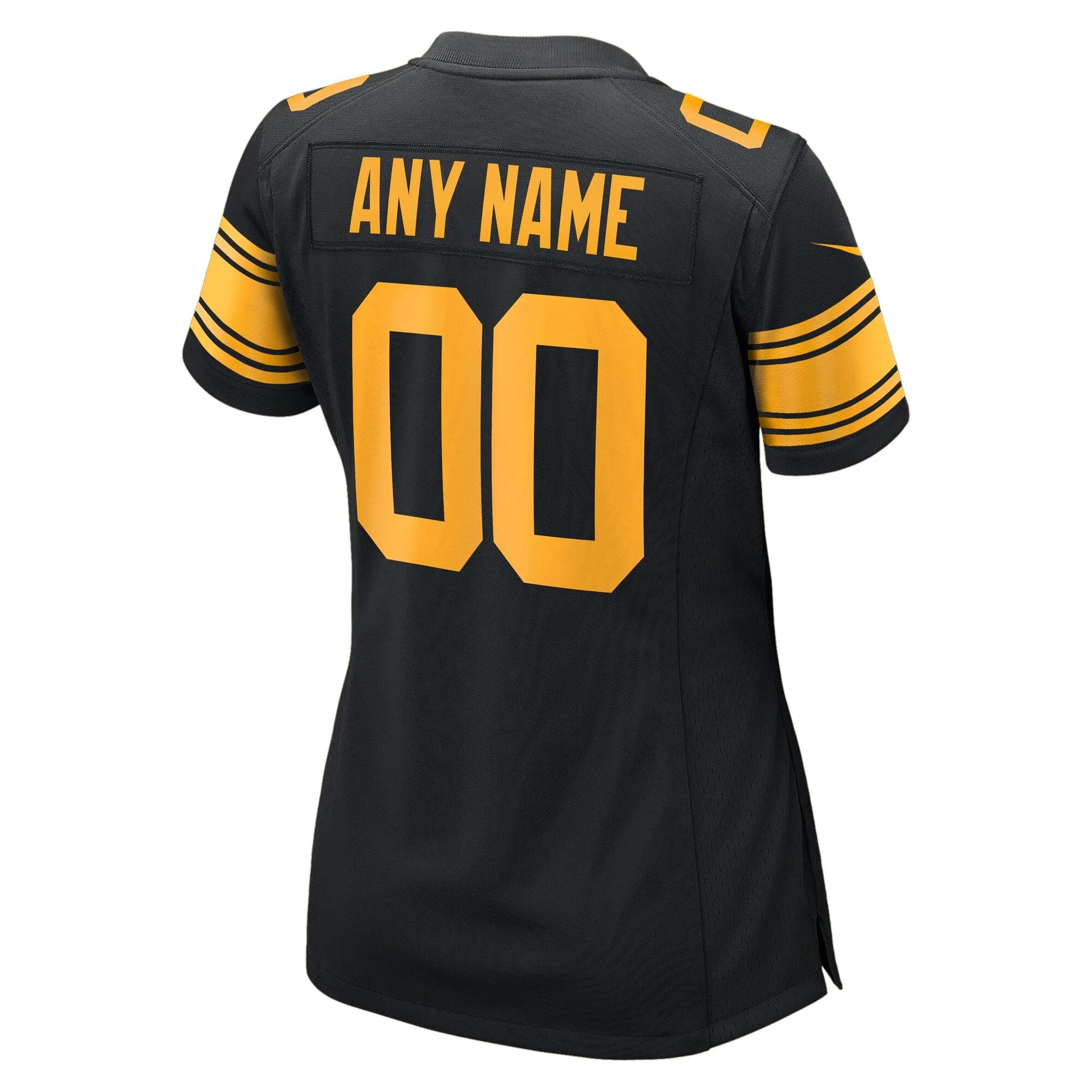 Pittsburgh Steelers  Women's Alternate Custom Game Jersey - Black