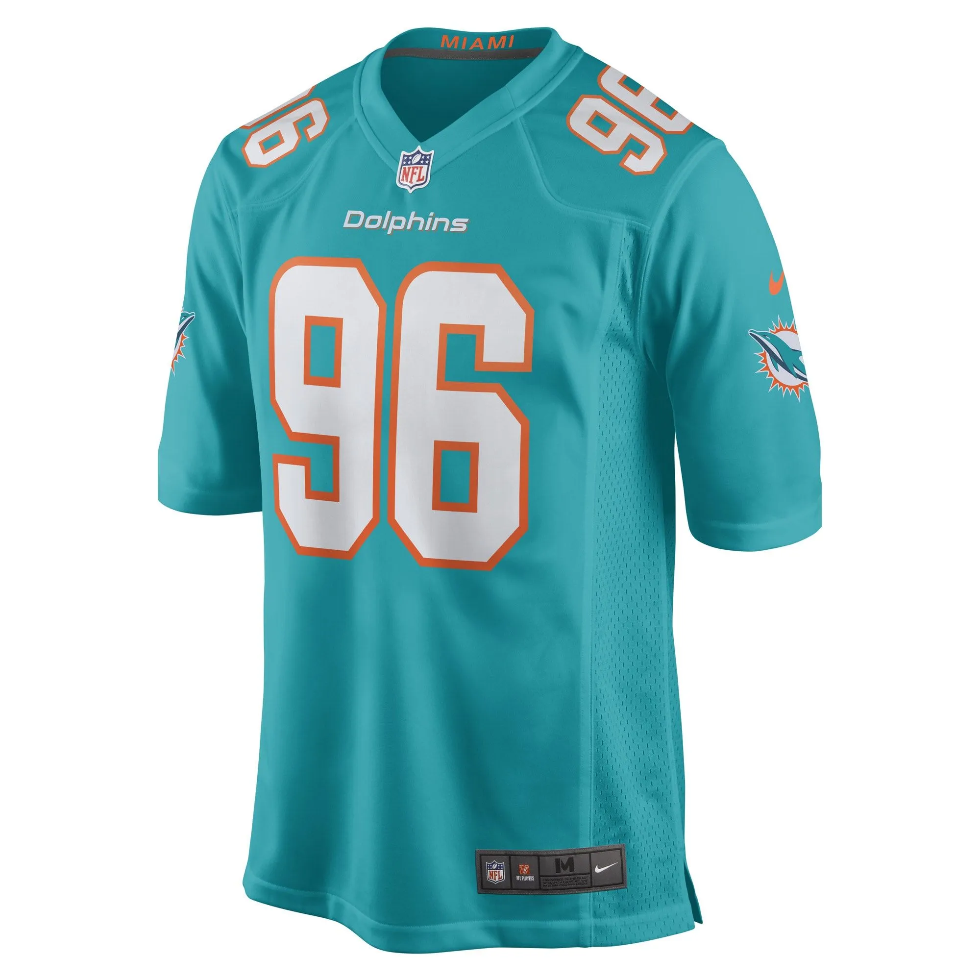 Porter Gustin Miami Dolphins  Game Player Jersey - Aqua