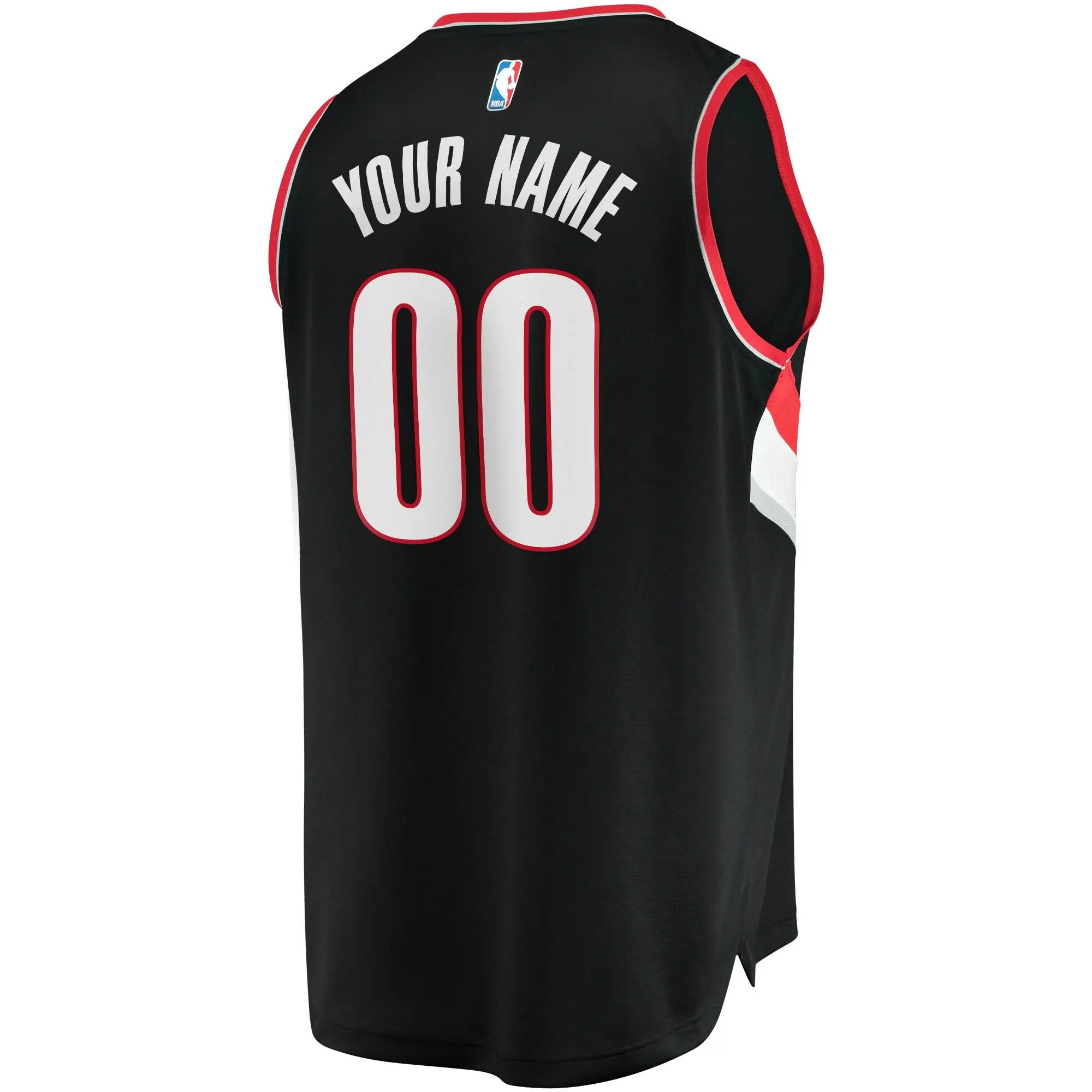 Portland Trail Blazers Fanatics Branded Youth Fast Break Custom Replica Jersey Black - Icon Edition