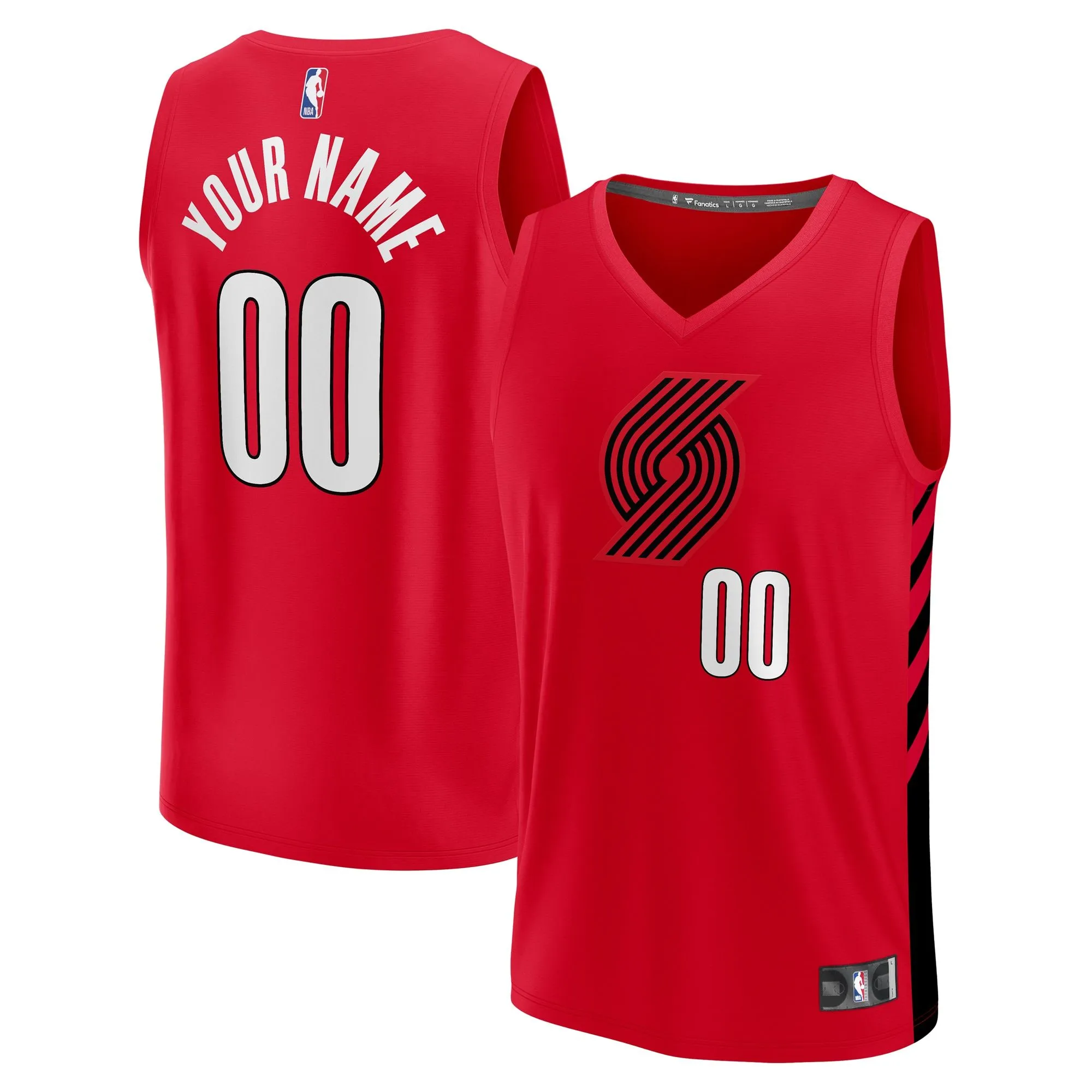 Portland Trail Blazers Fanatics Branded Youth Fast Break Replica Custom Jersey - Statement Edition - Red