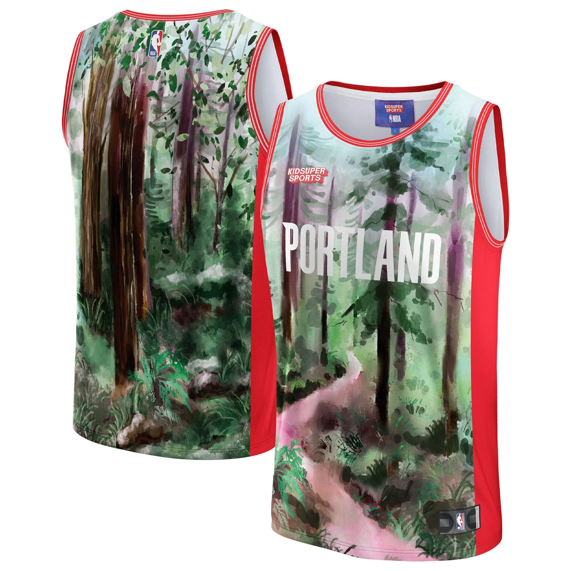 Portland Trail Blazers NBA & KidSuper Studios By Fanatics Unisex Hometown Jersey - Green