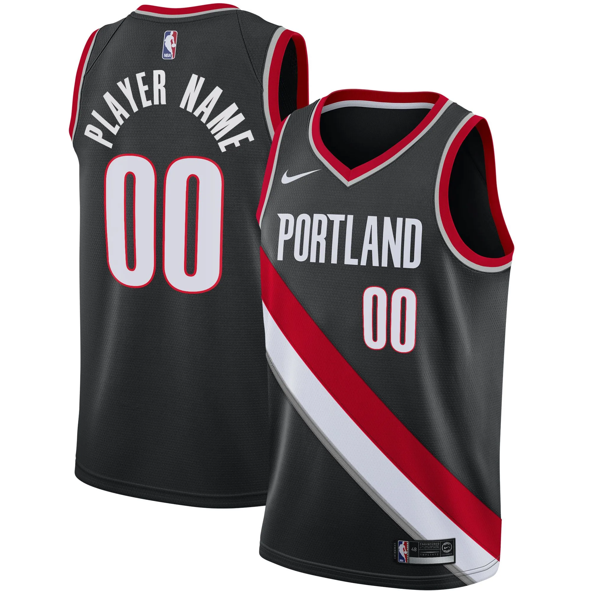 Portland Trail Blazers  2020/21 Swingman Custom Jersey - Icon Edition - Black