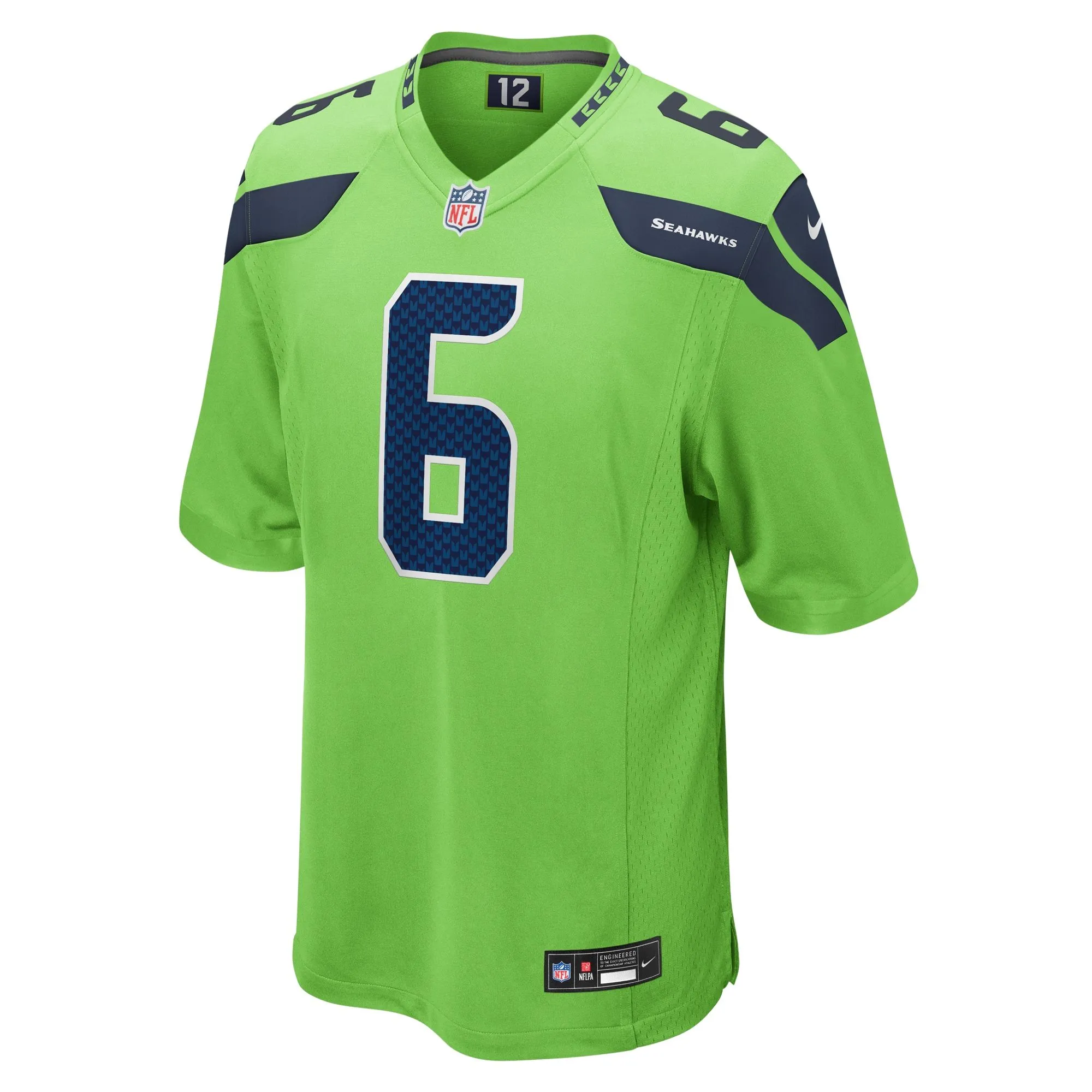 Quandre Diggs Seattle Seahawks   Game Jersey - Neon Green