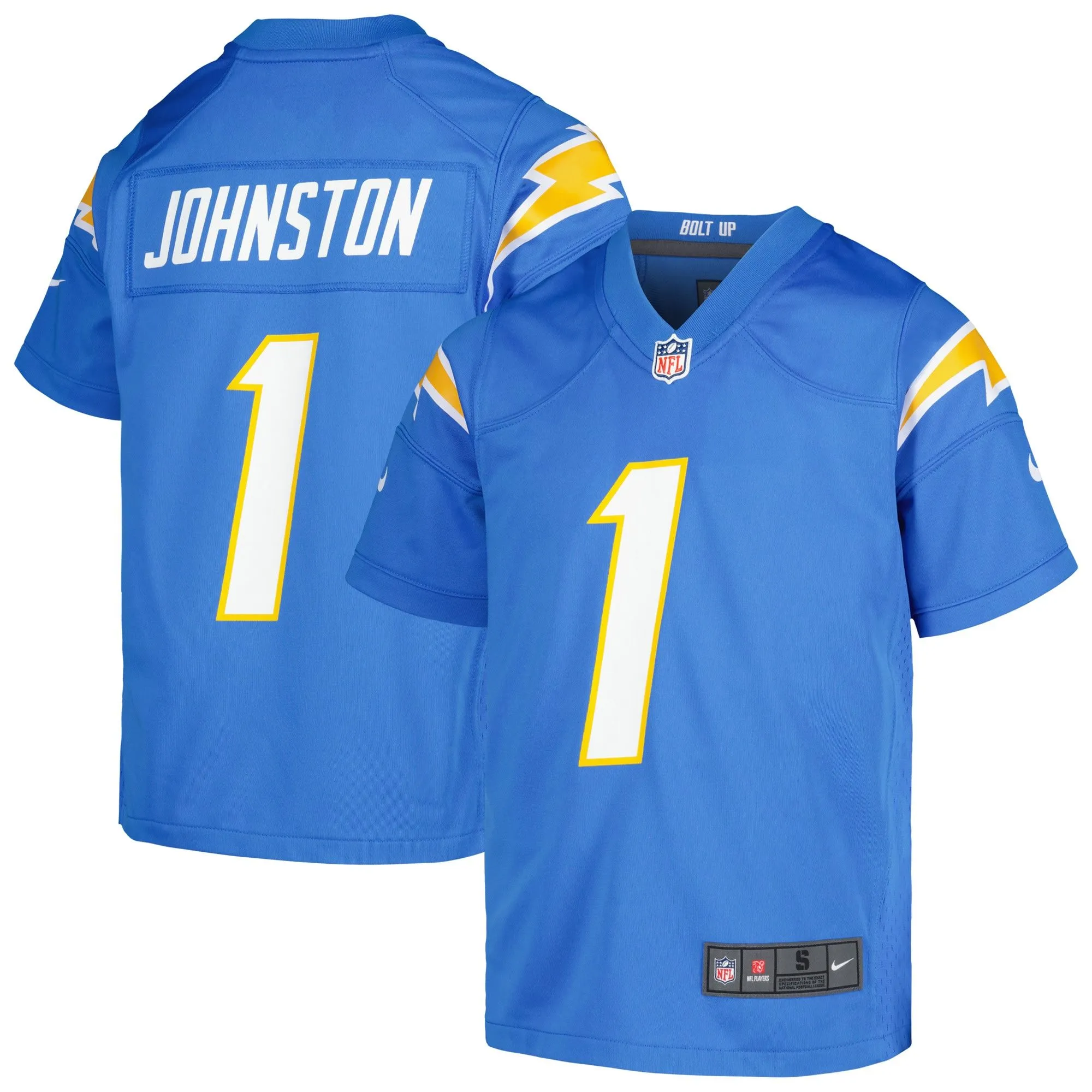 Quentin Johnston Los Angeles Chargers  Youth Game Jersey - Powder Blue