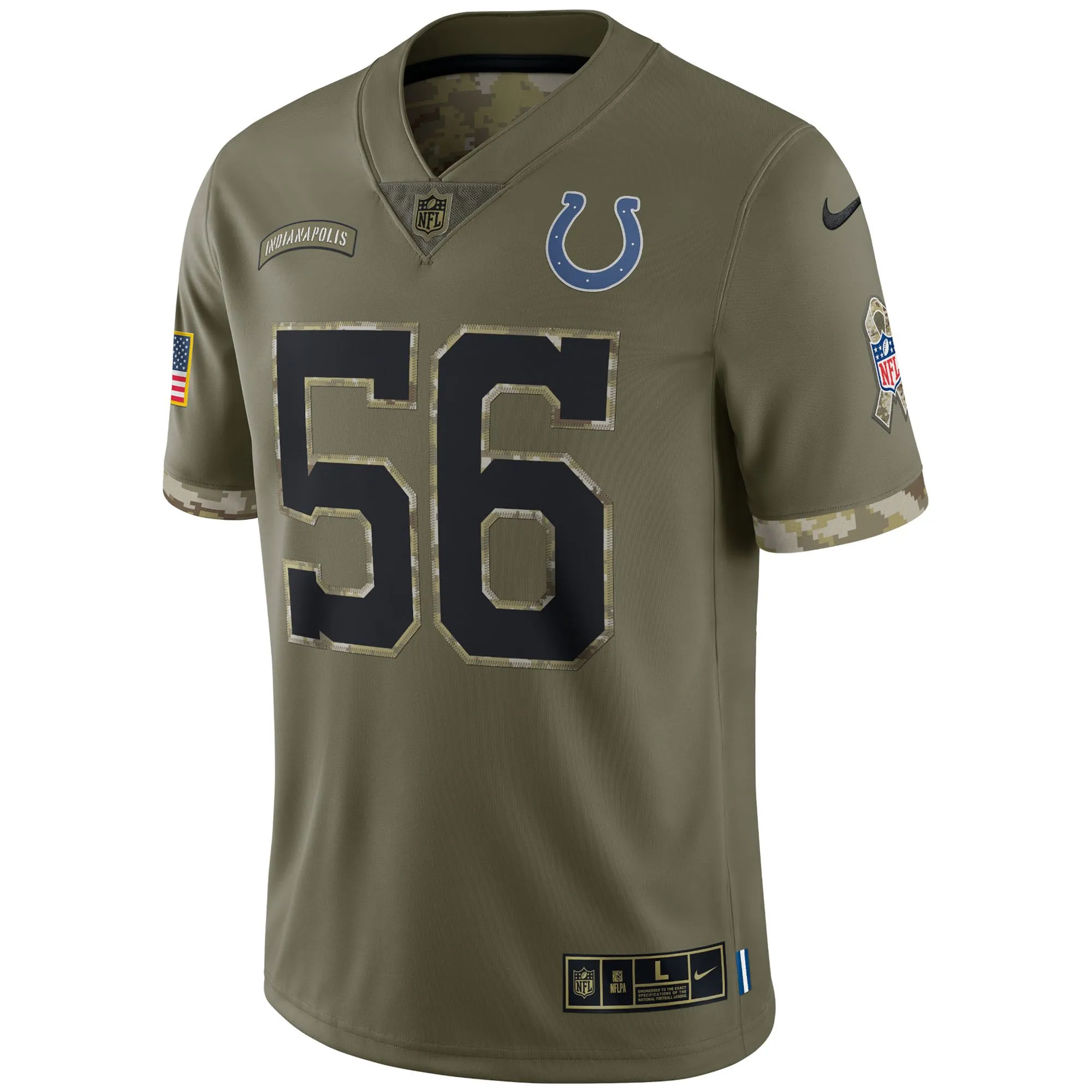 Quenton Nelson Indianapolis Colts  2022 Salute To Service Limited Jersey - Olive