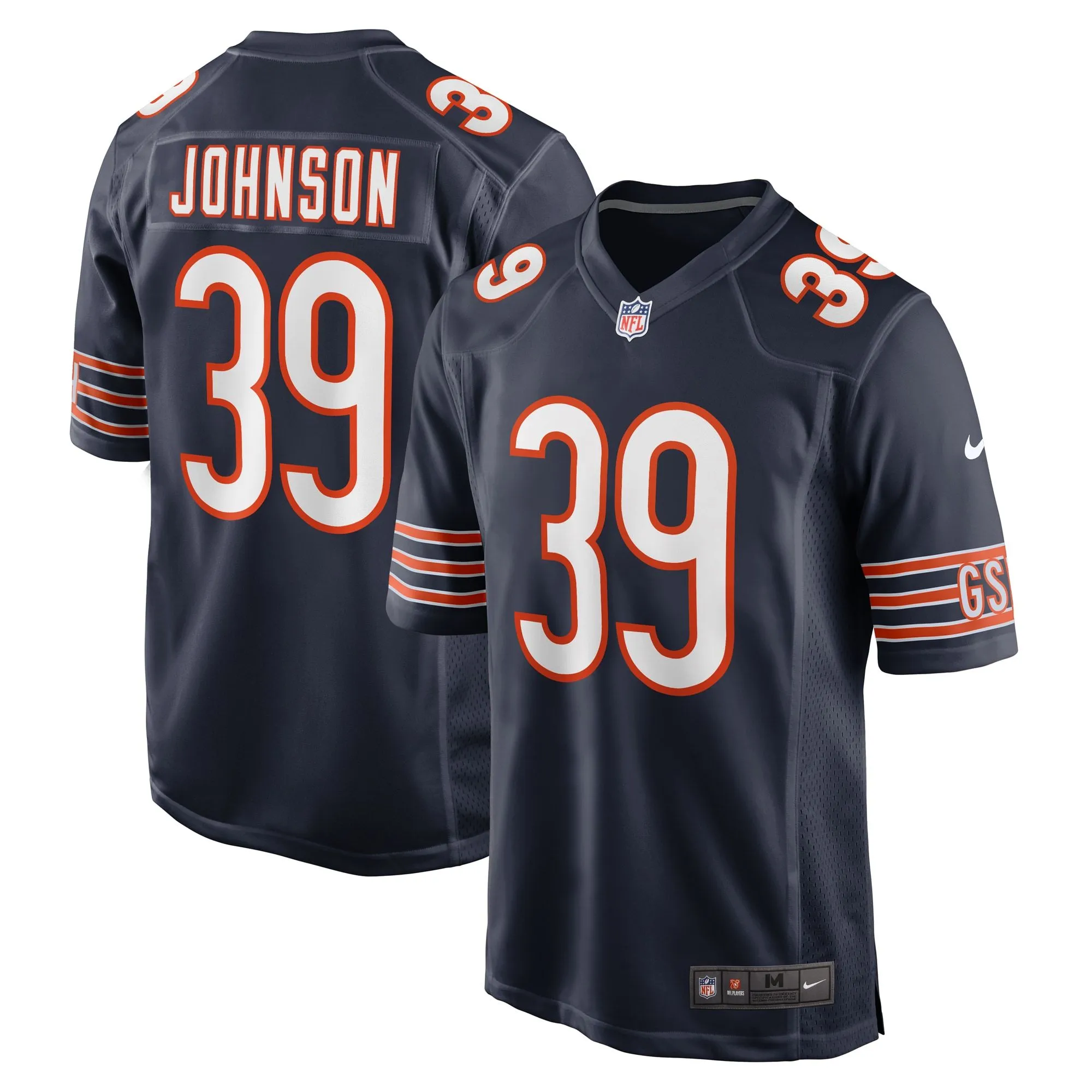 Quindell Johnson Chicago Bears  Team Game Jersey -  Navy